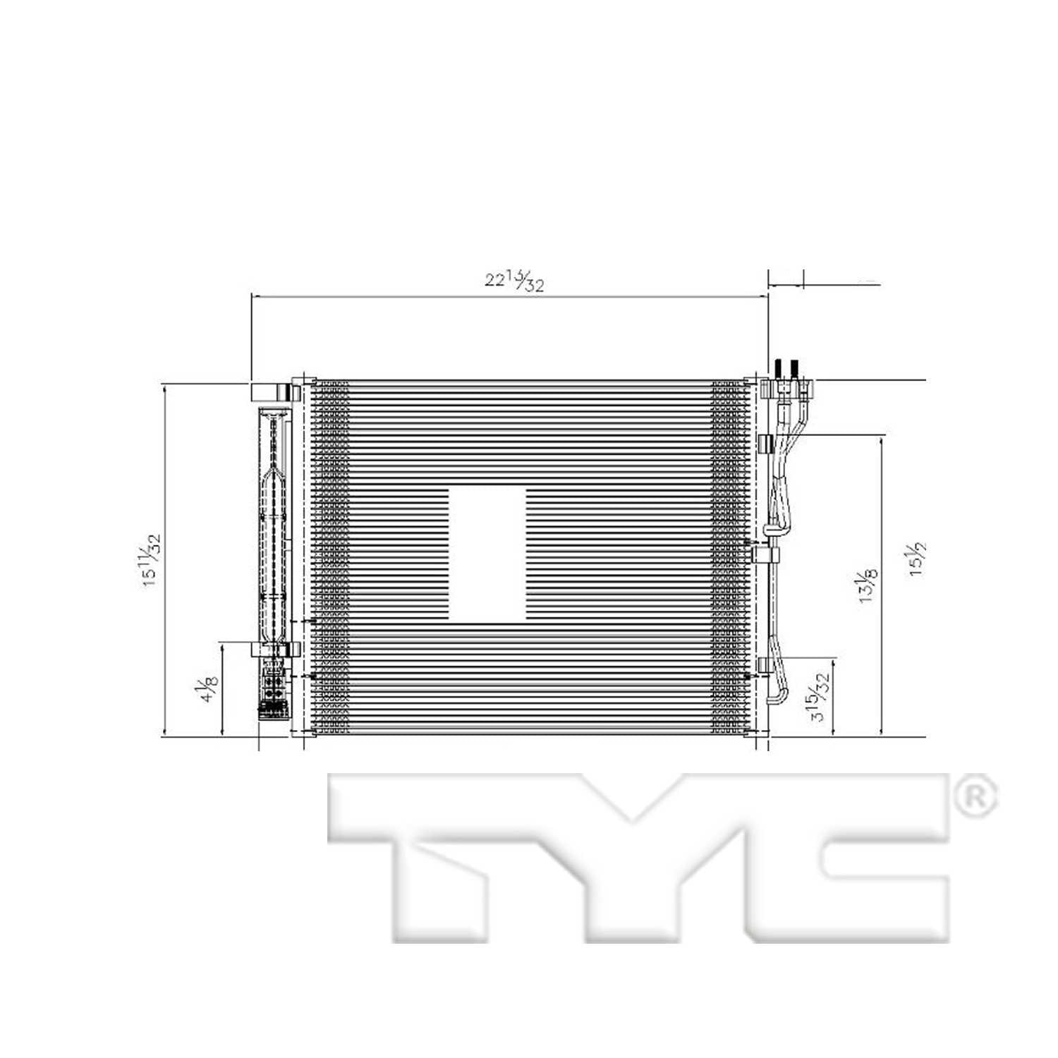 TYC A/C Condenser 30019