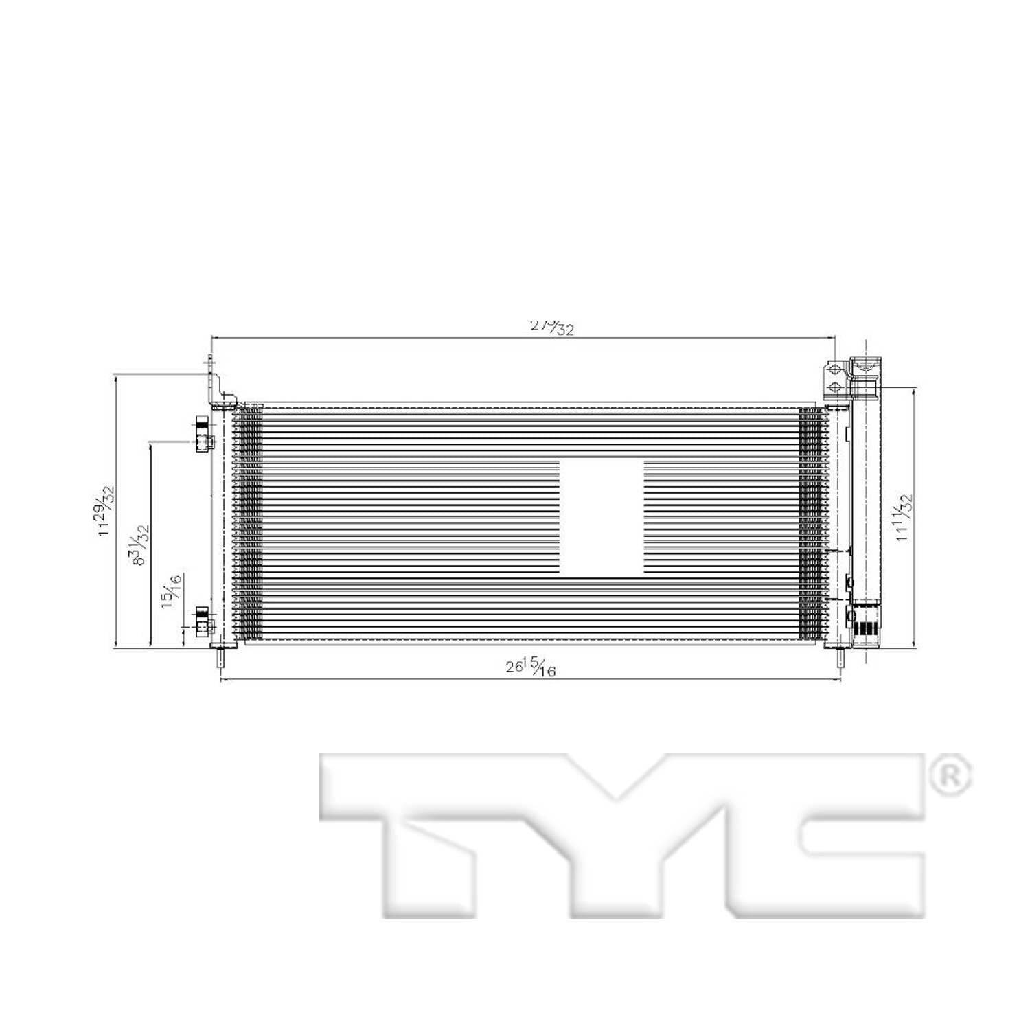 TYC A/C Condenser 30027
