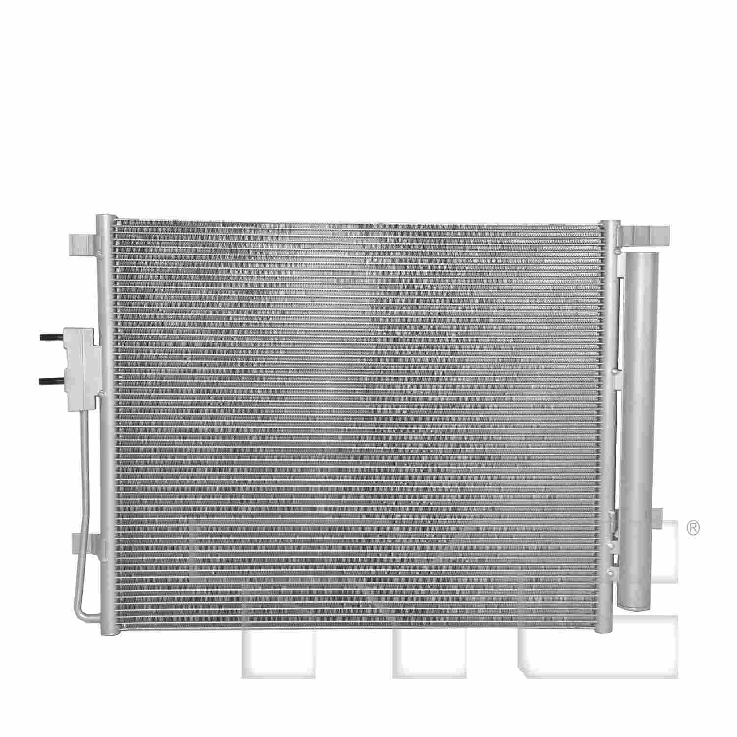 TYC A/C Condenser top view frsport 30173