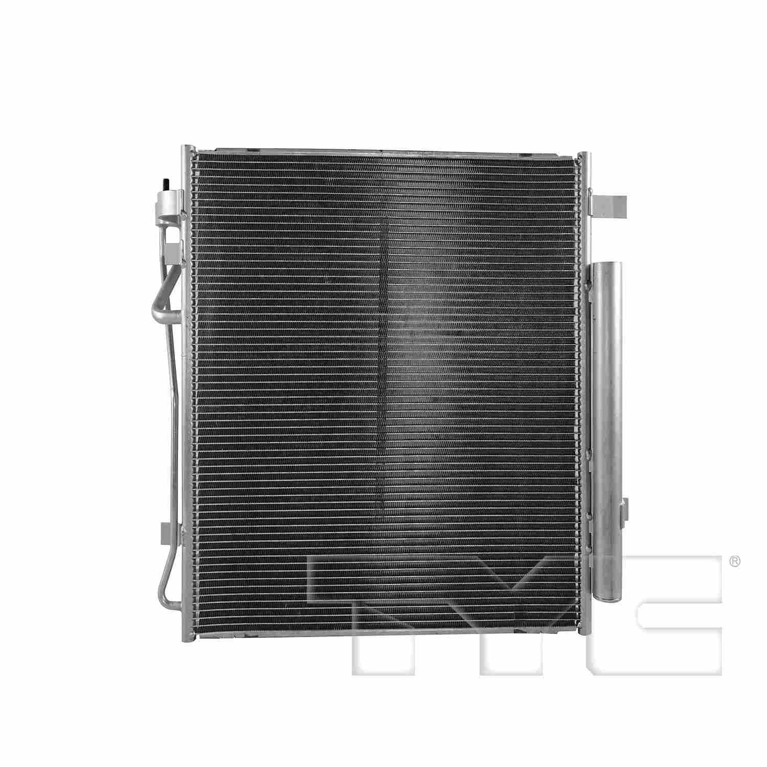 TYC A/C Condenser top view frsport 30198