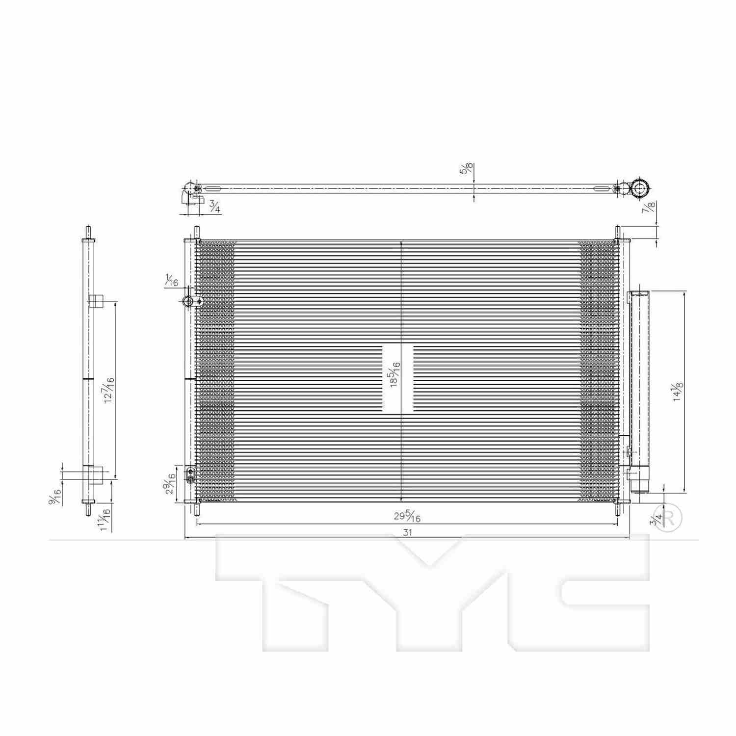 TYC A/C Condenser 3600