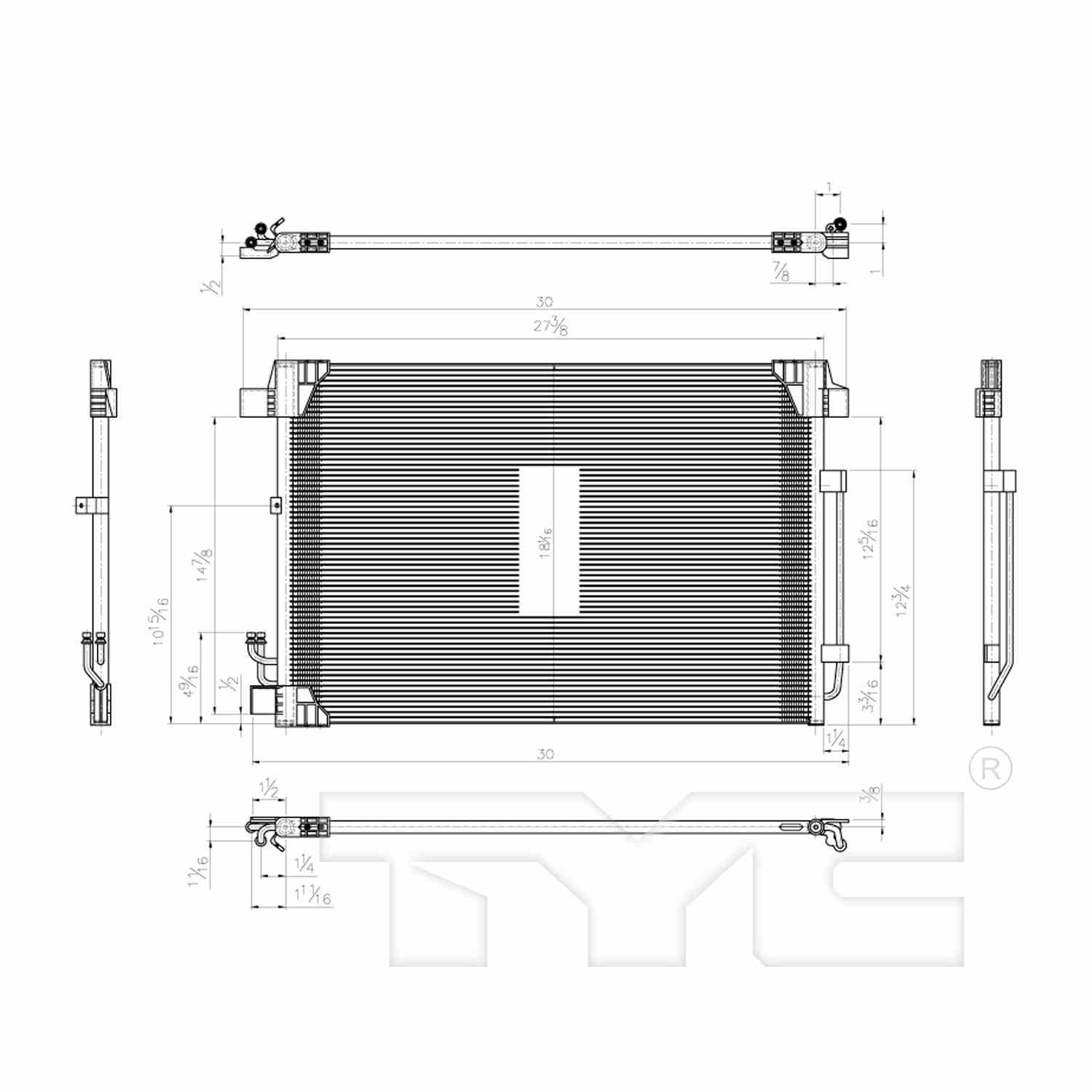 TYC A/C Condenser 3774