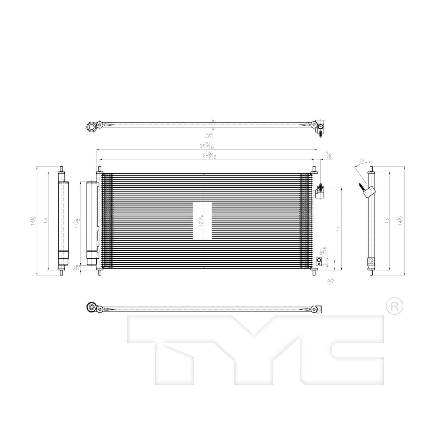 TYC A/C Condenser 3783