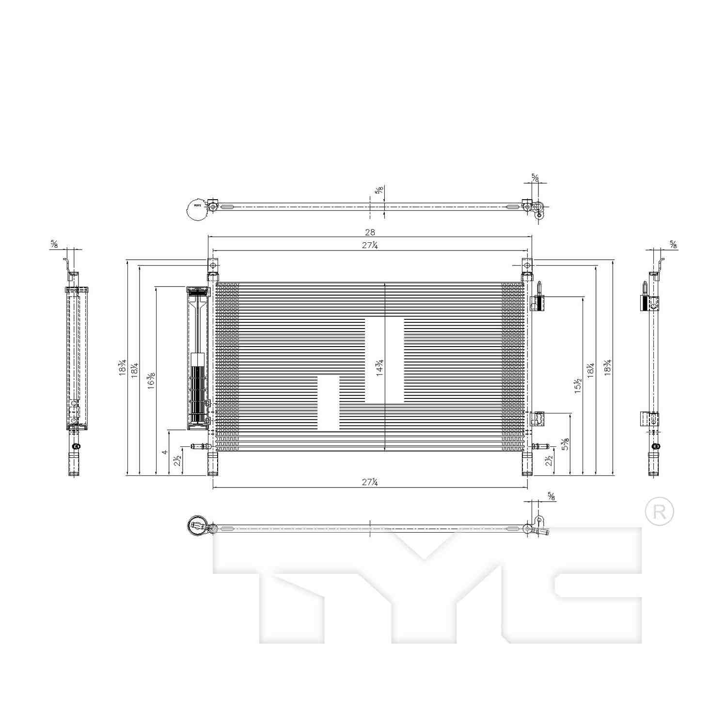TYC A/C Condenser 3799