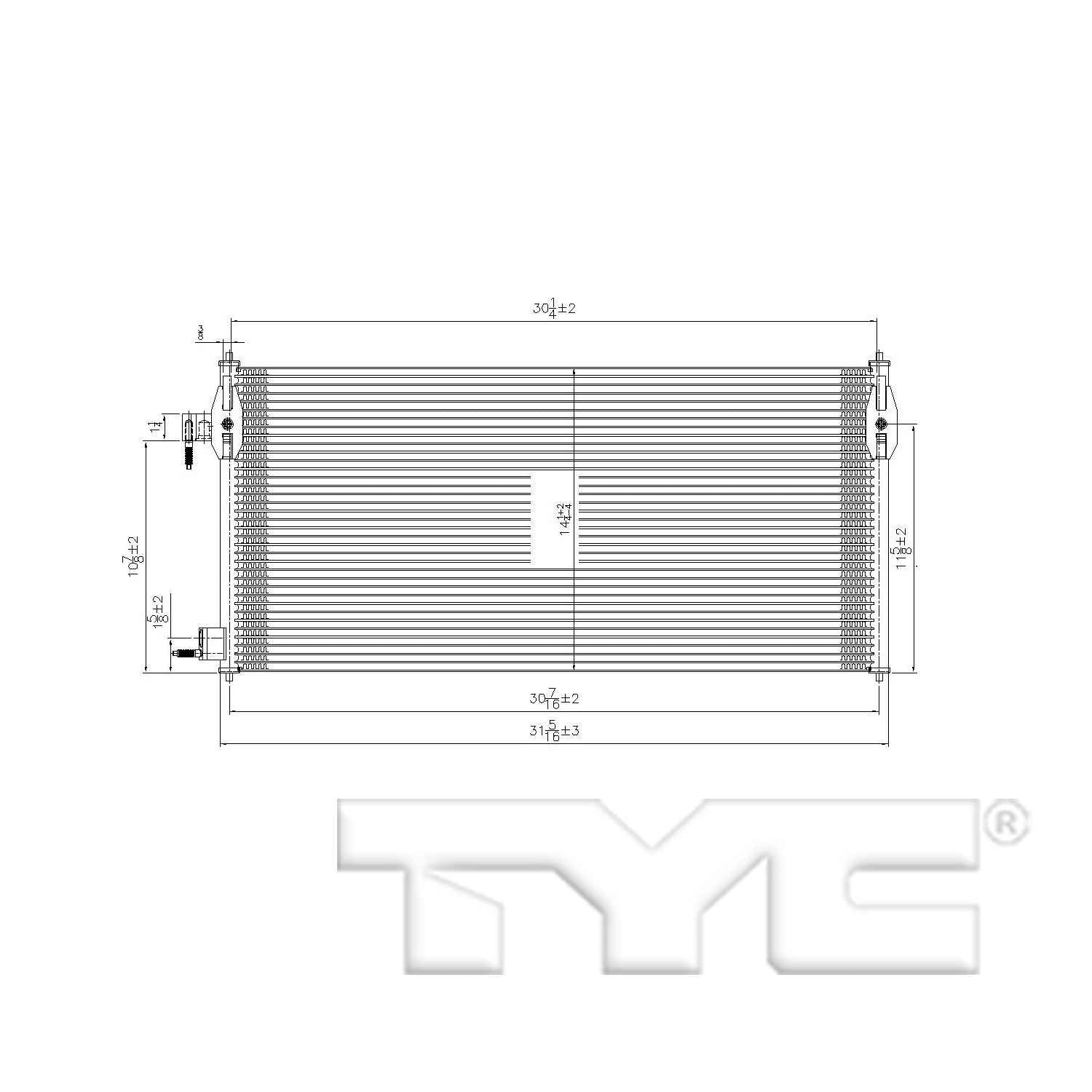 TYC A/C Condenser 3876