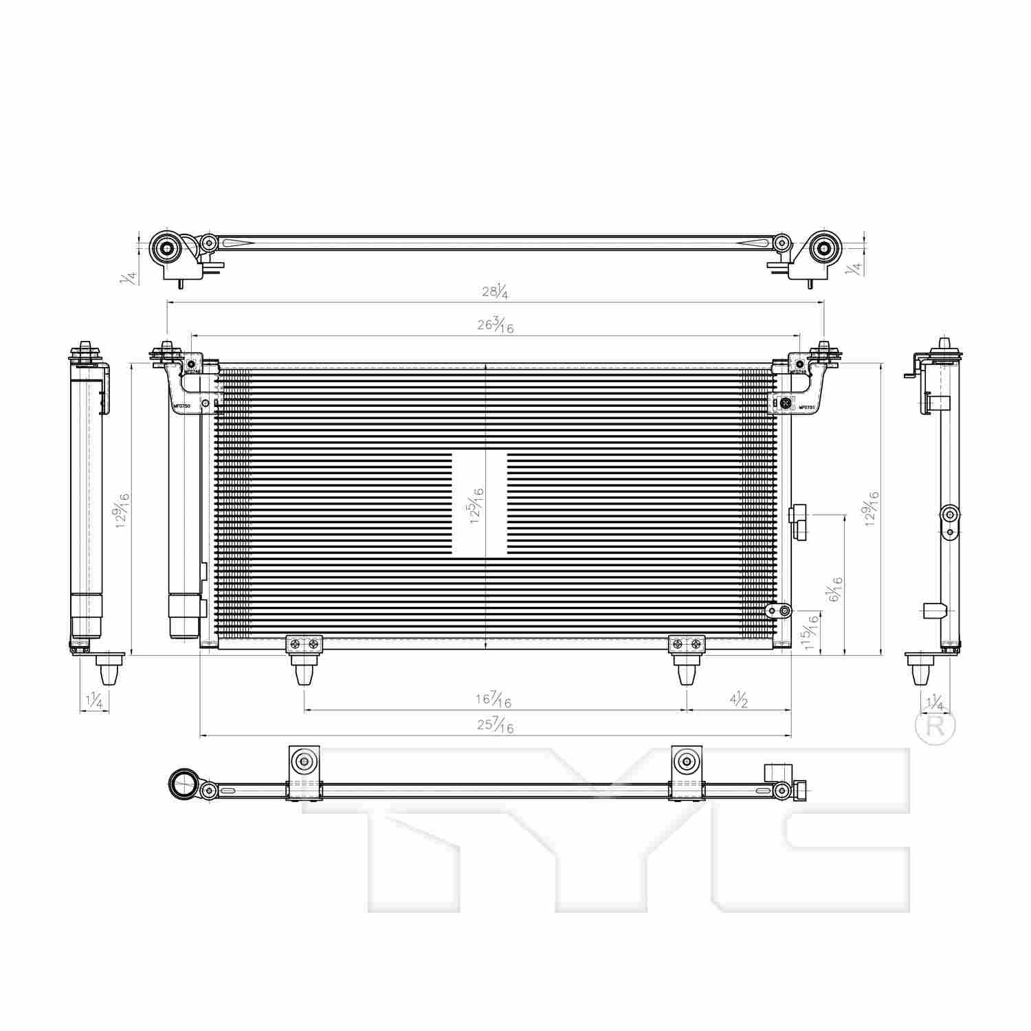 TYC A/C Condenser 3885