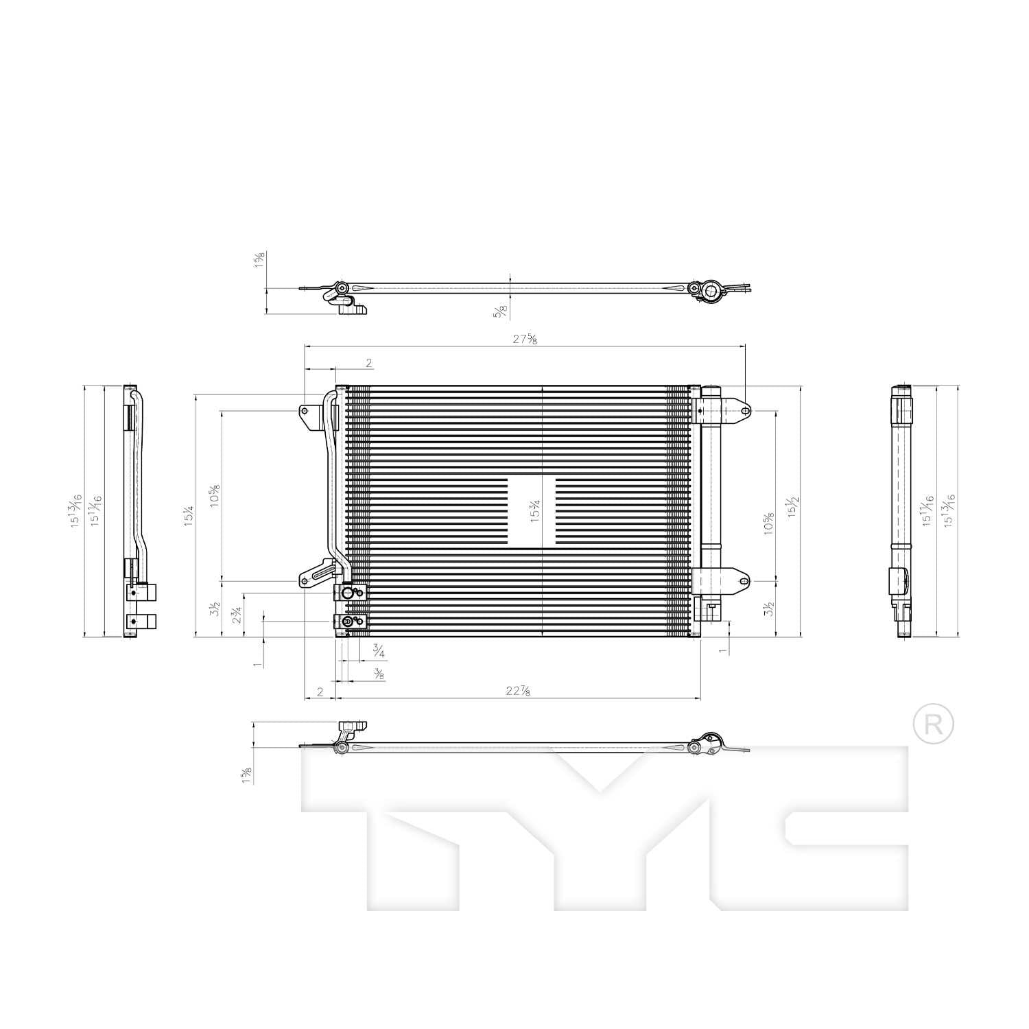 TYC A/C Condenser 3889