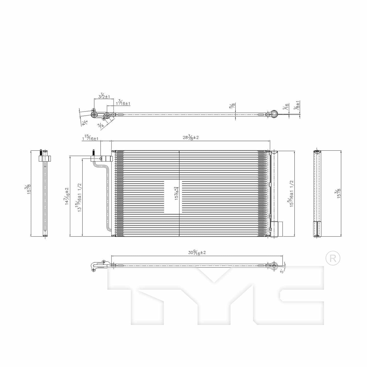 TYC A/C Condenser 3981