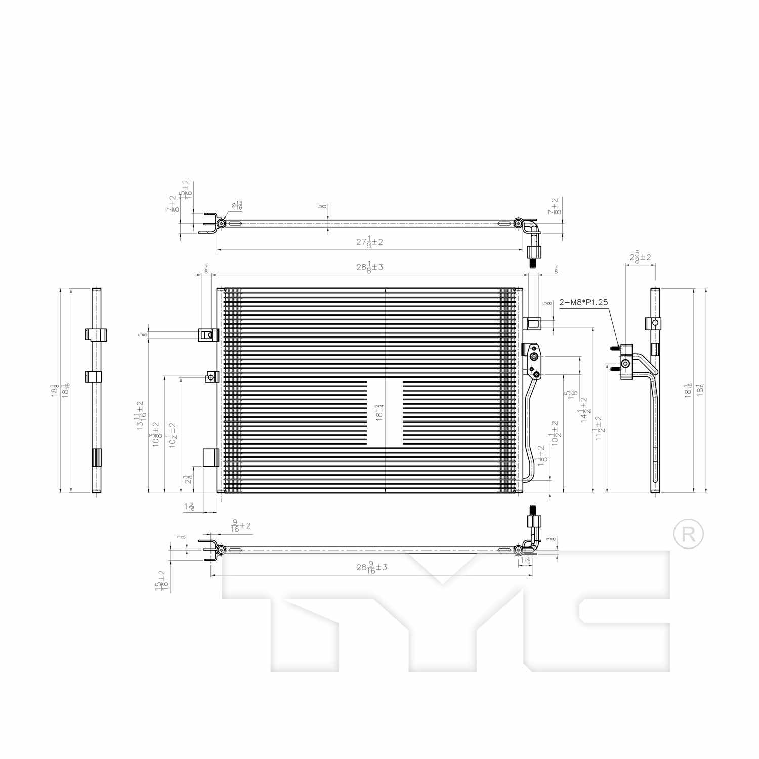 TYC A/C Condenser 4104