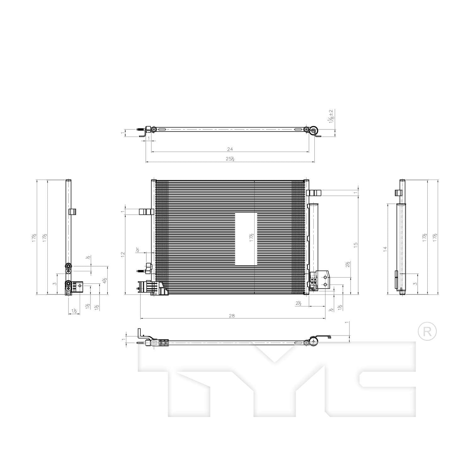 TYC A/C Condenser 4222