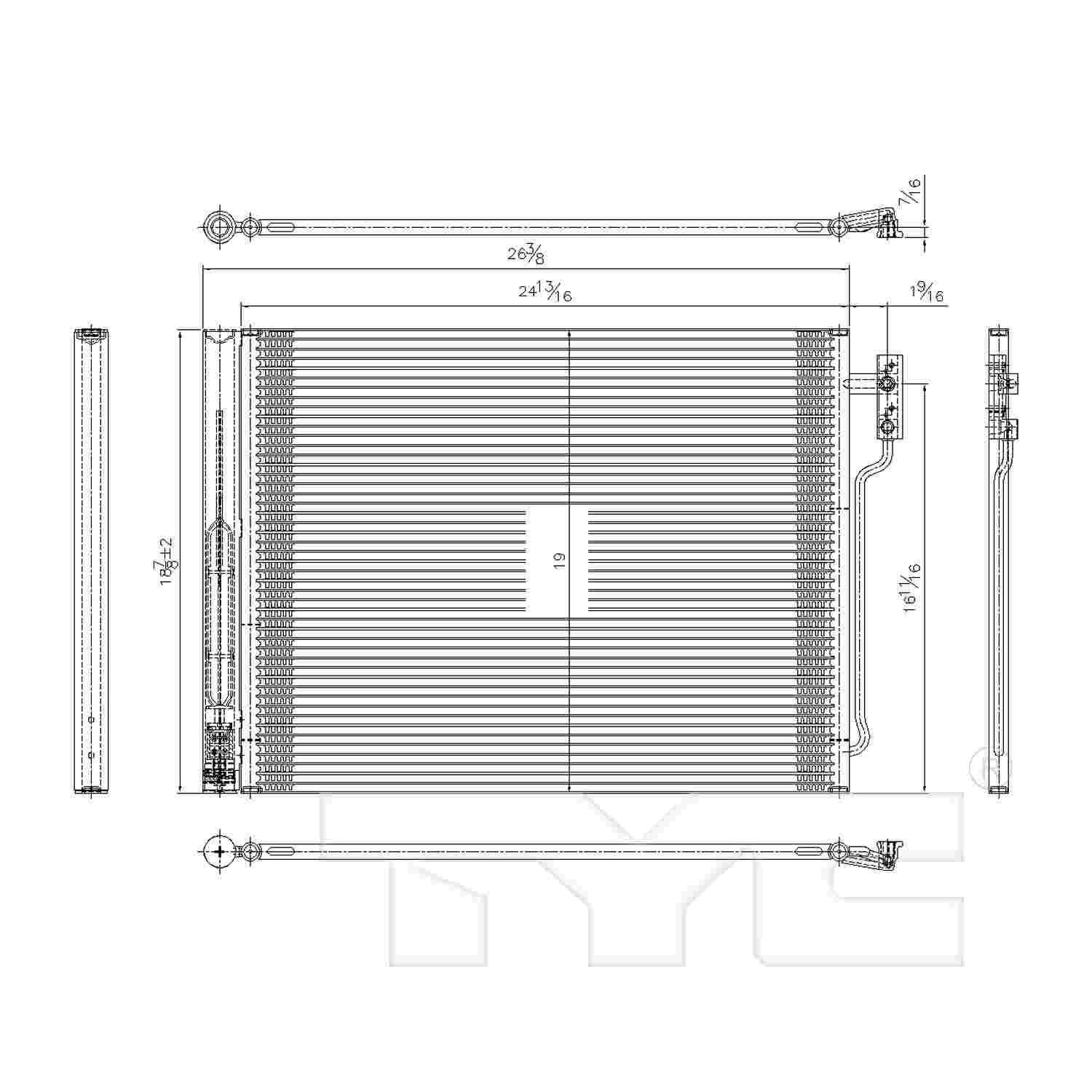 TYC A/C Condenser 4242
