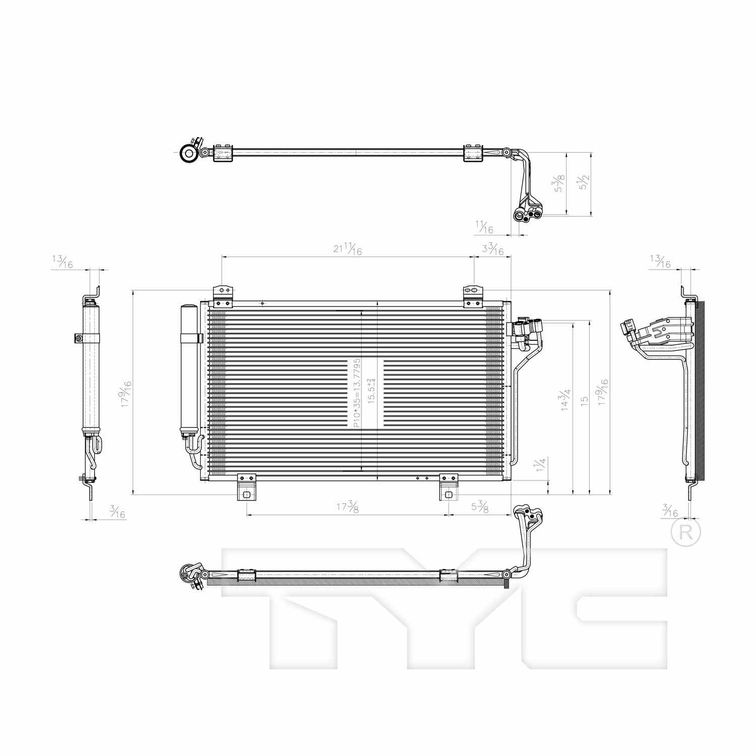 TYC A/C Condenser 4243