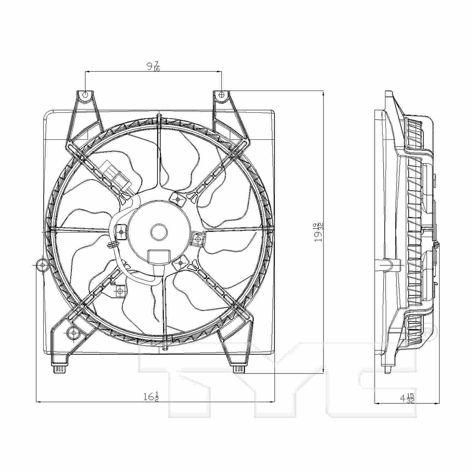 TYC Engine Cooling Fan Assembly 601000