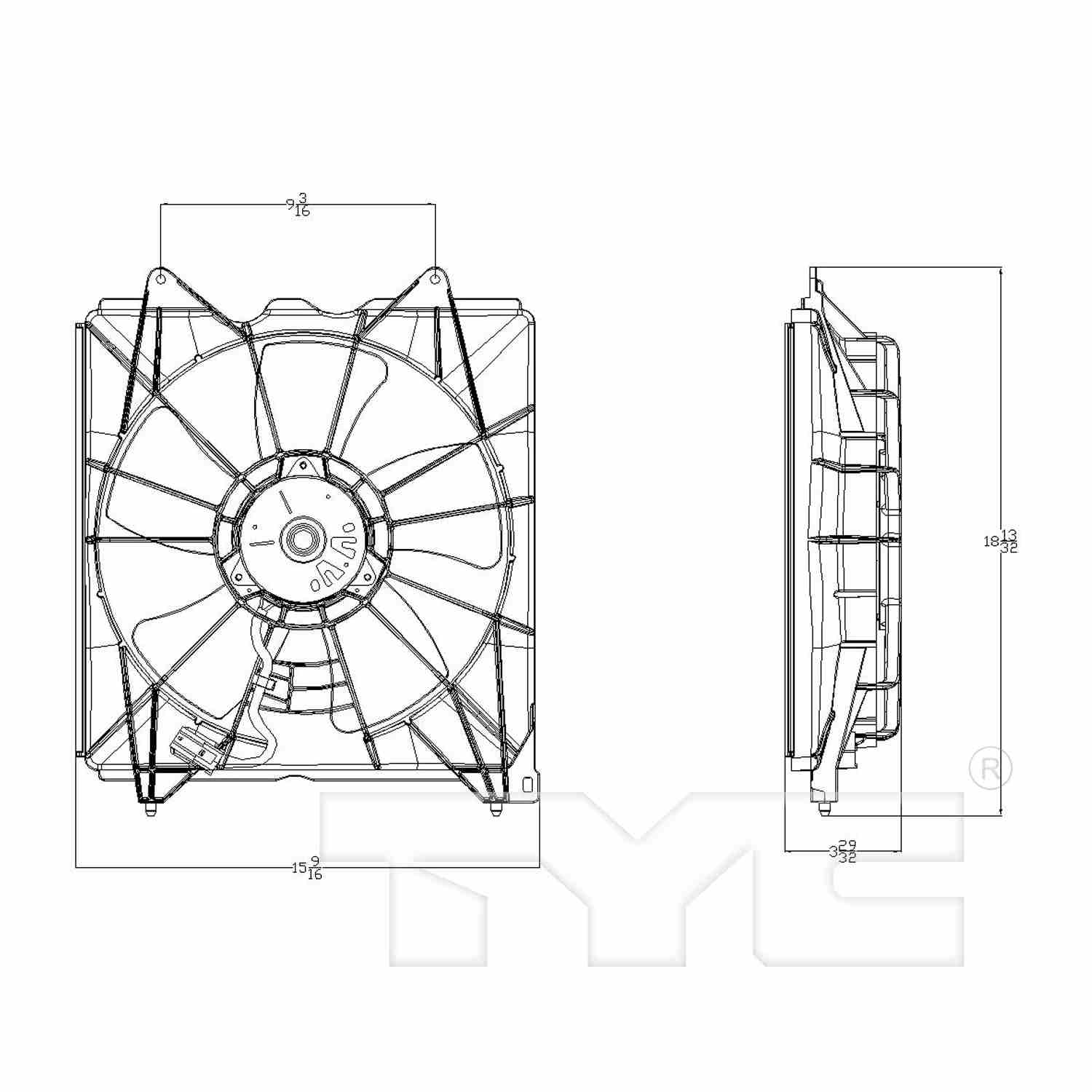 TYC Engine Cooling Fan Assembly