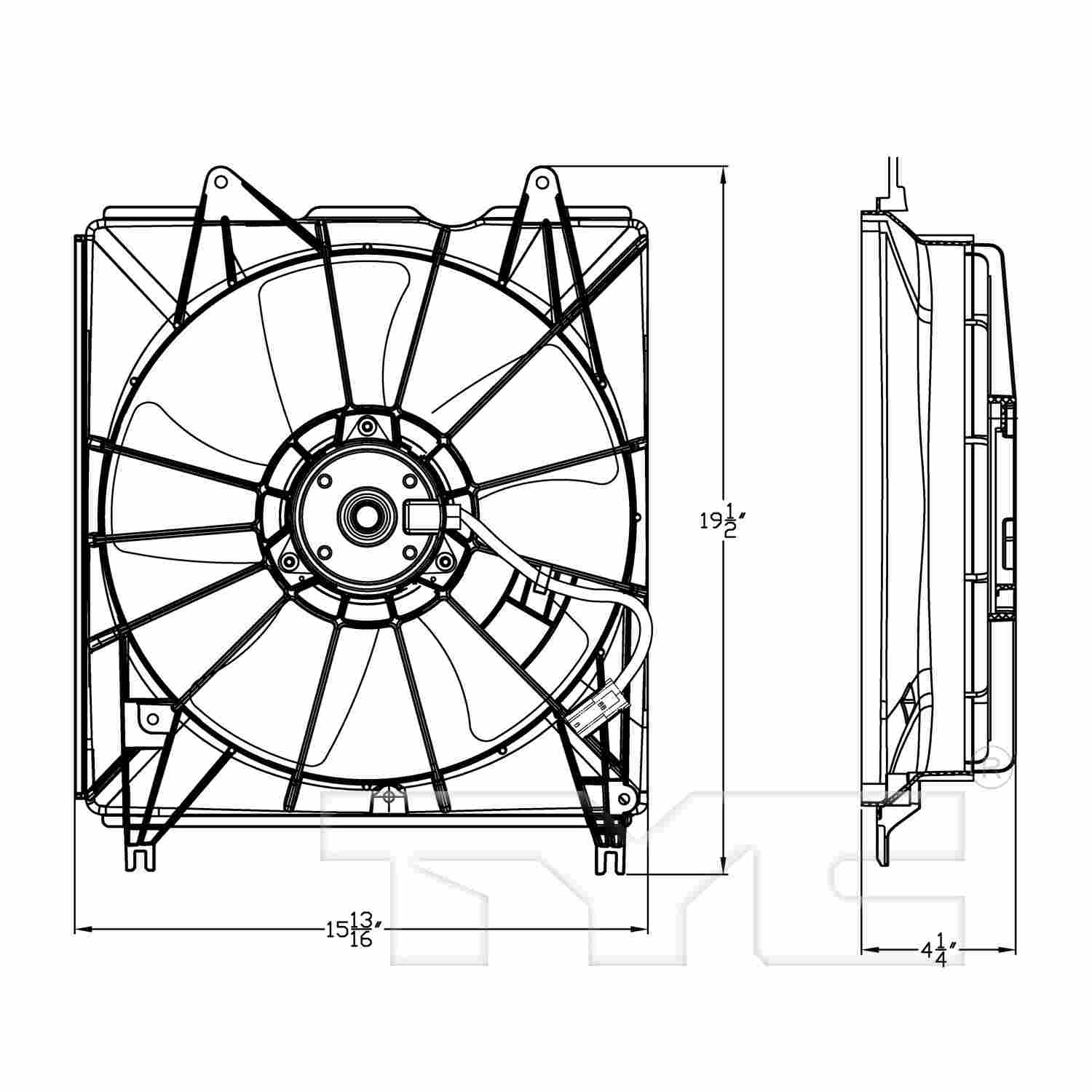 TYC Engine Cooling Fan Assembly 601510