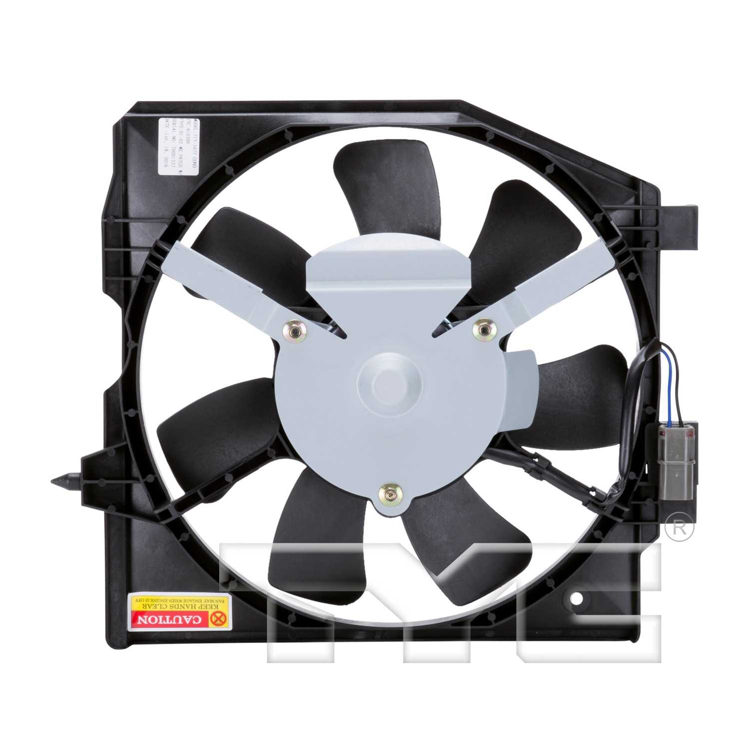 TYC A/C Condenser Fan Assembly 610500