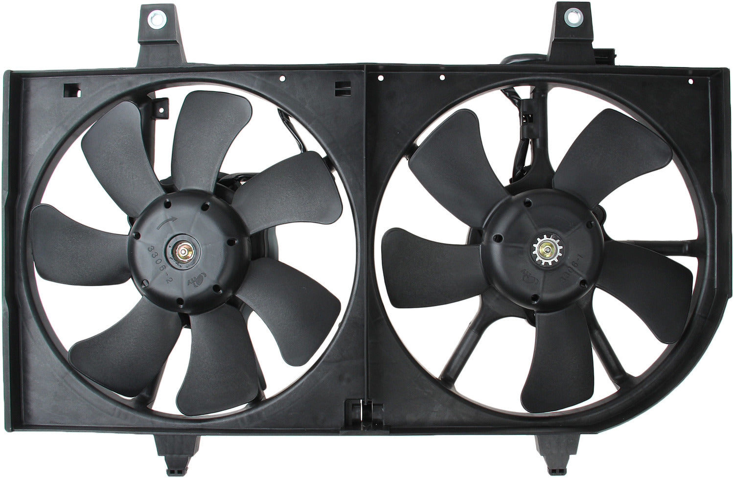 TYC Dual Radiator and Condenser Fan Assembly