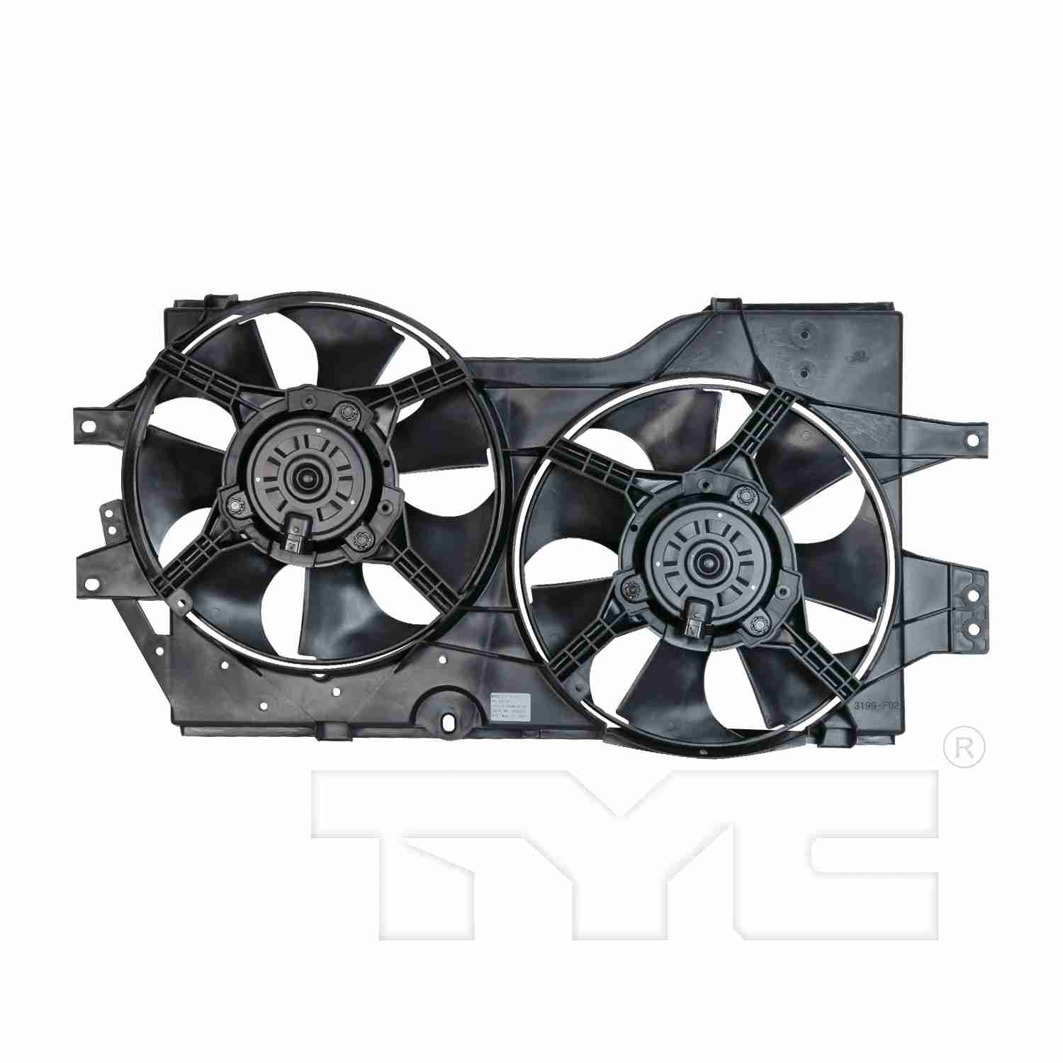 TYC Dual Radiator and Condenser Fan Assembly 620140