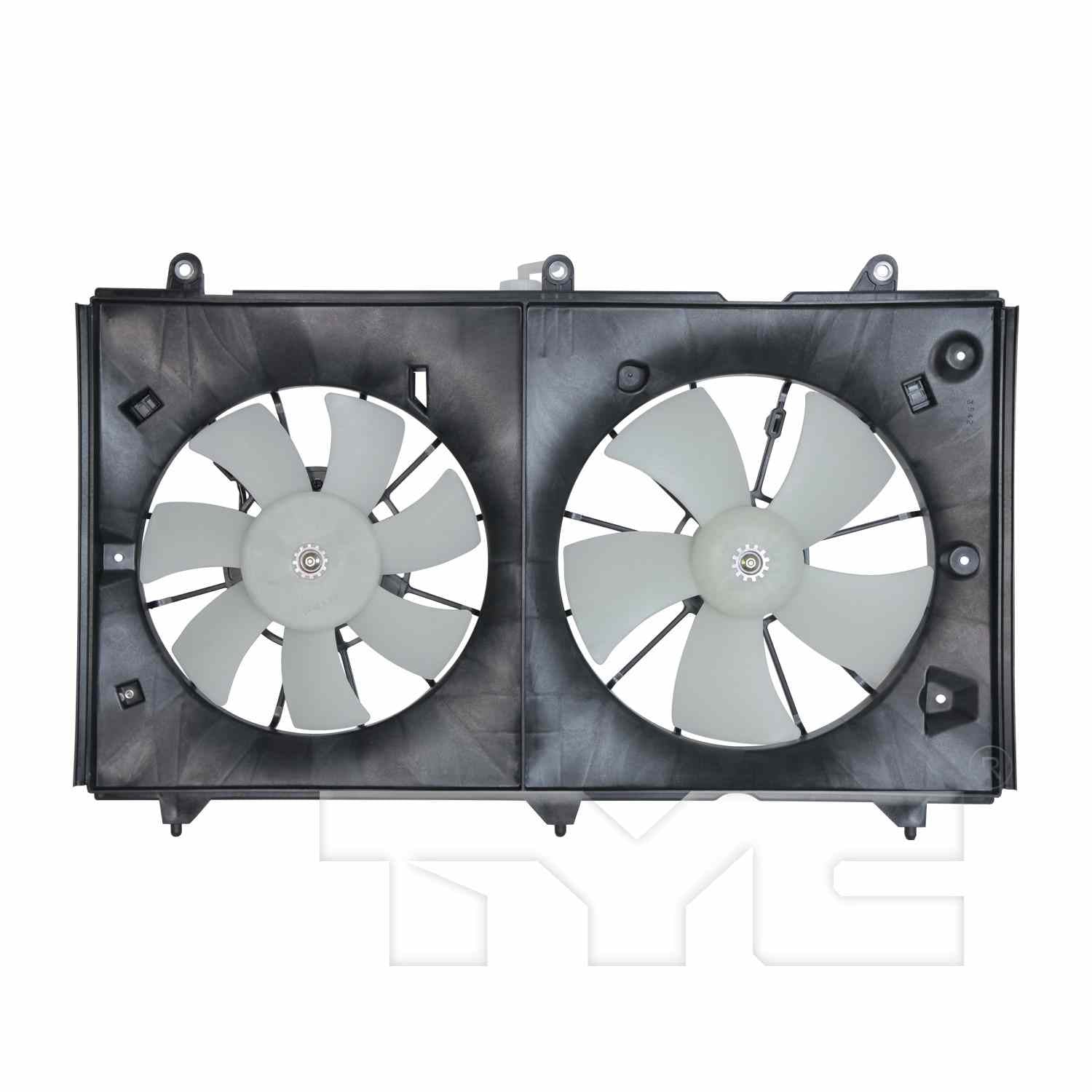 TYC Dual Radiator and Condenser Fan Assembly
