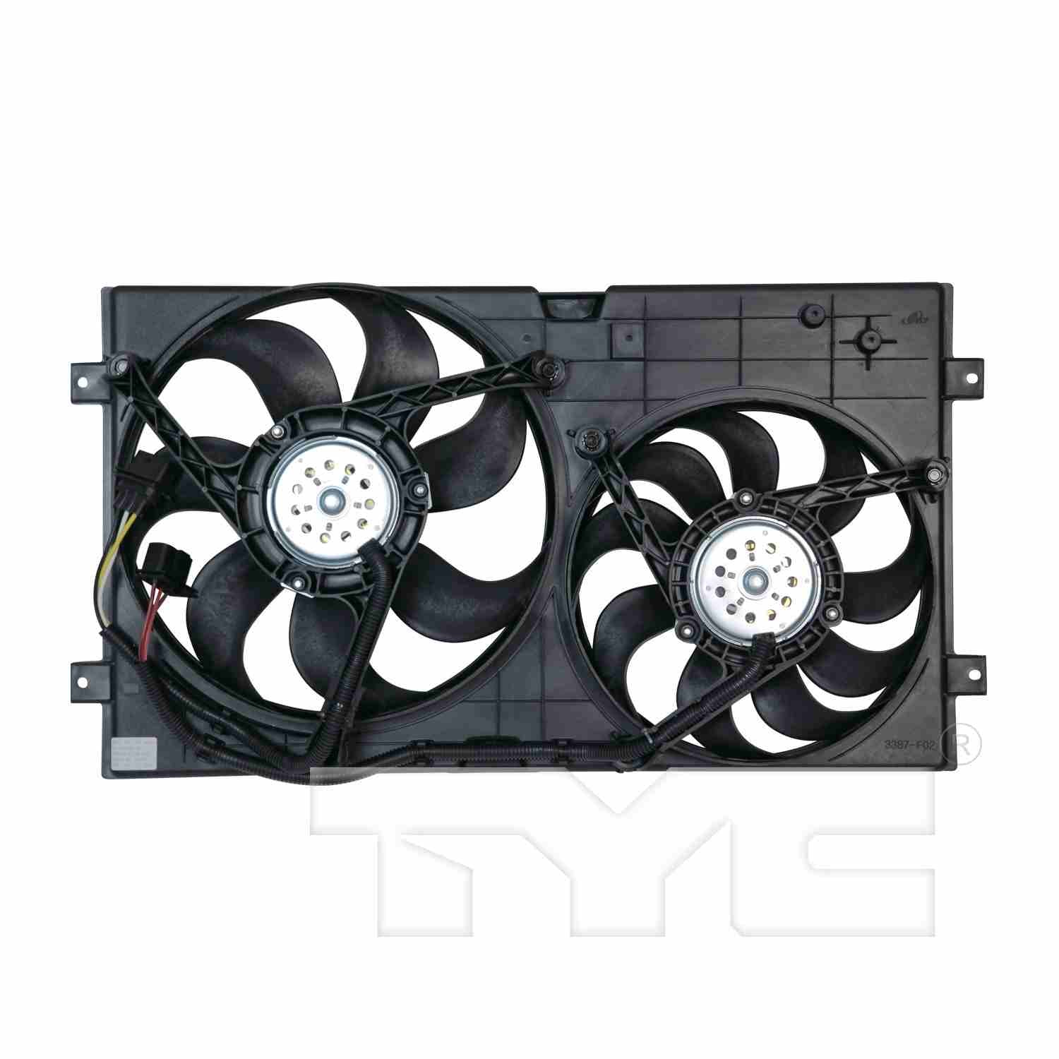 TYC Dual Radiator and Condenser Fan Assembly 621000