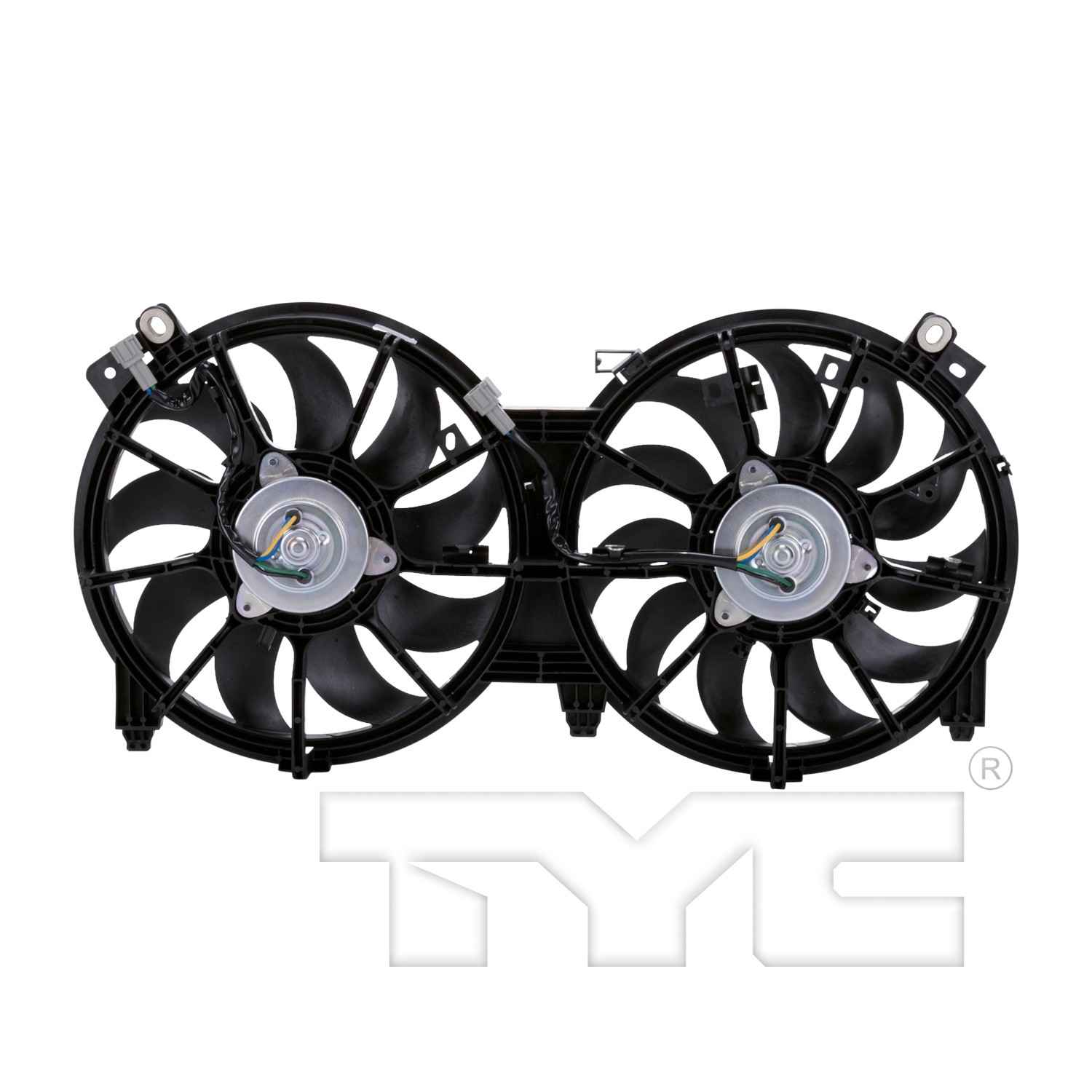 TYC Dual Radiator and Condenser Fan Assembly