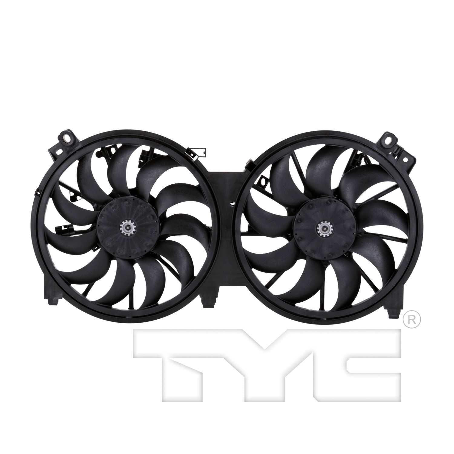 TYC Dual Radiator and Condenser Fan Assembly