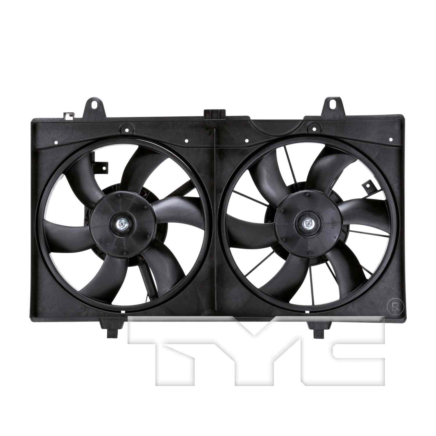 TYC Dual Radiator and Condenser Fan Assembly