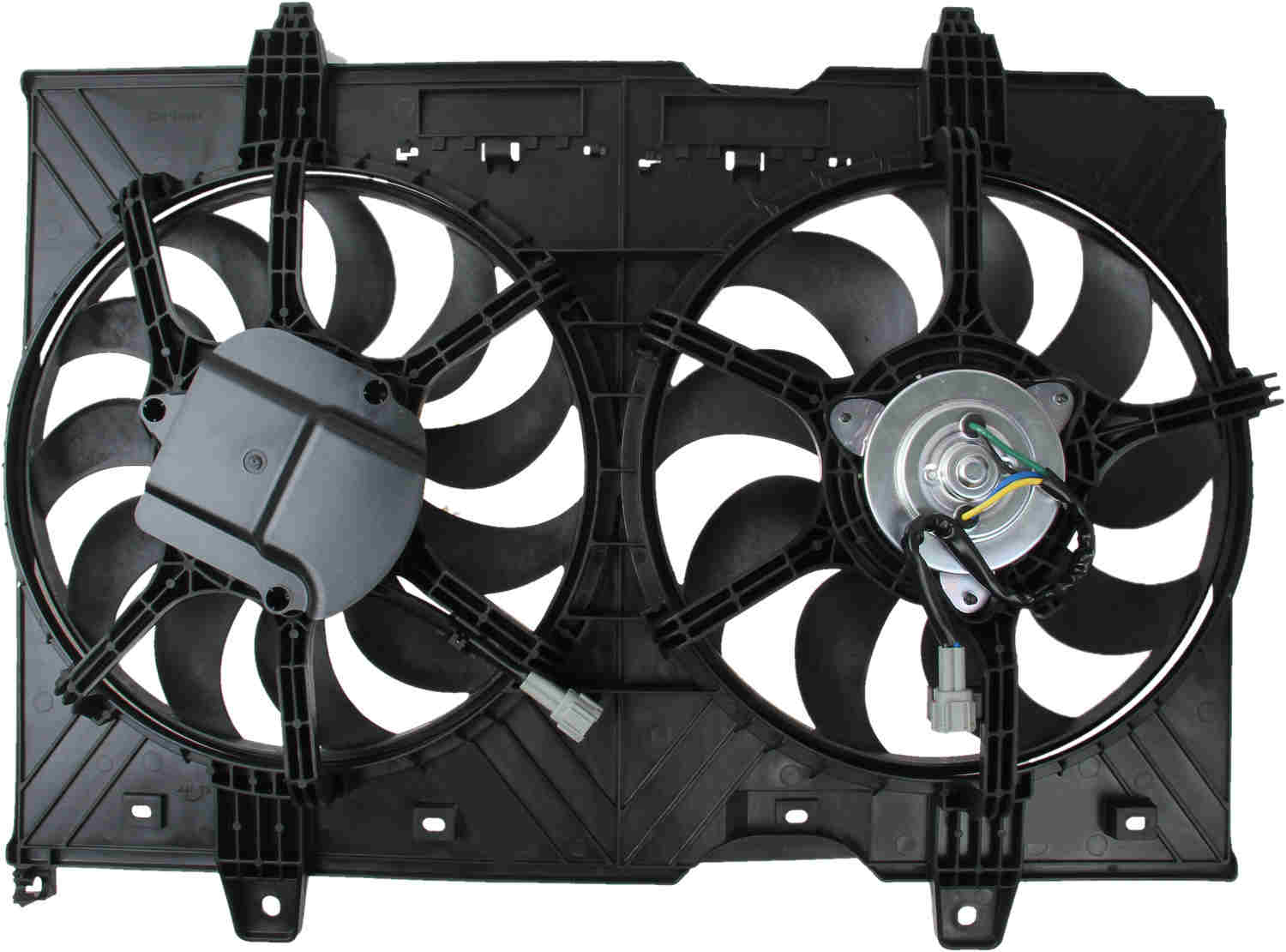 TYC Dual Radiator and Condenser Fan Assembly