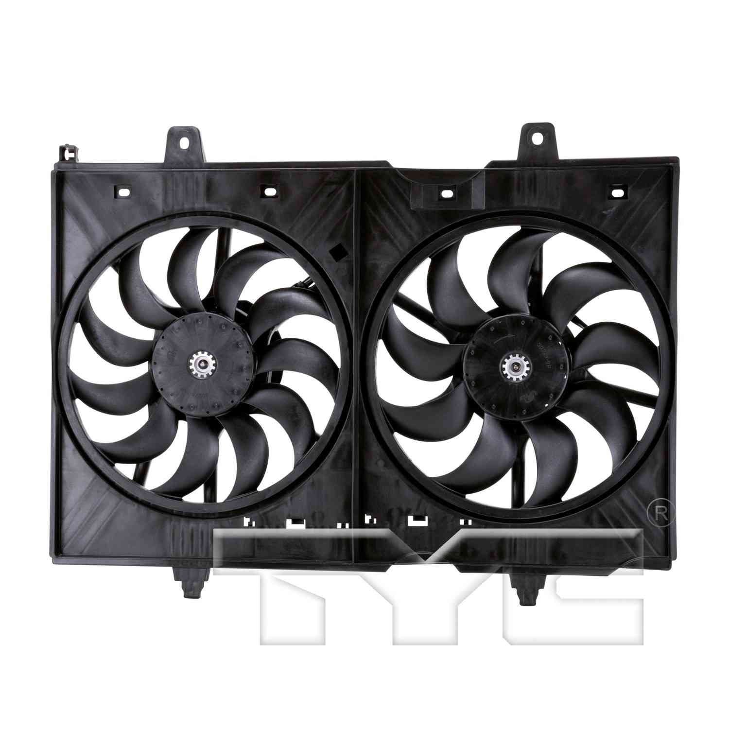 TYC Dual Radiator and Condenser Fan Assembly