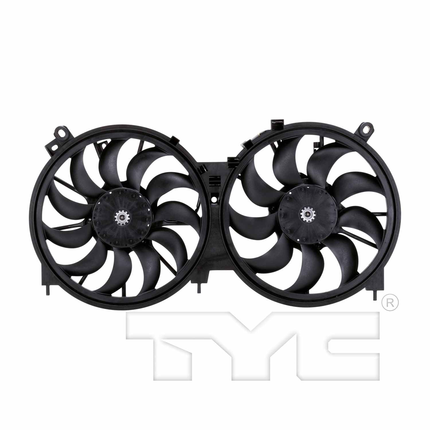 TYC Dual Radiator and Condenser Fan Assembly