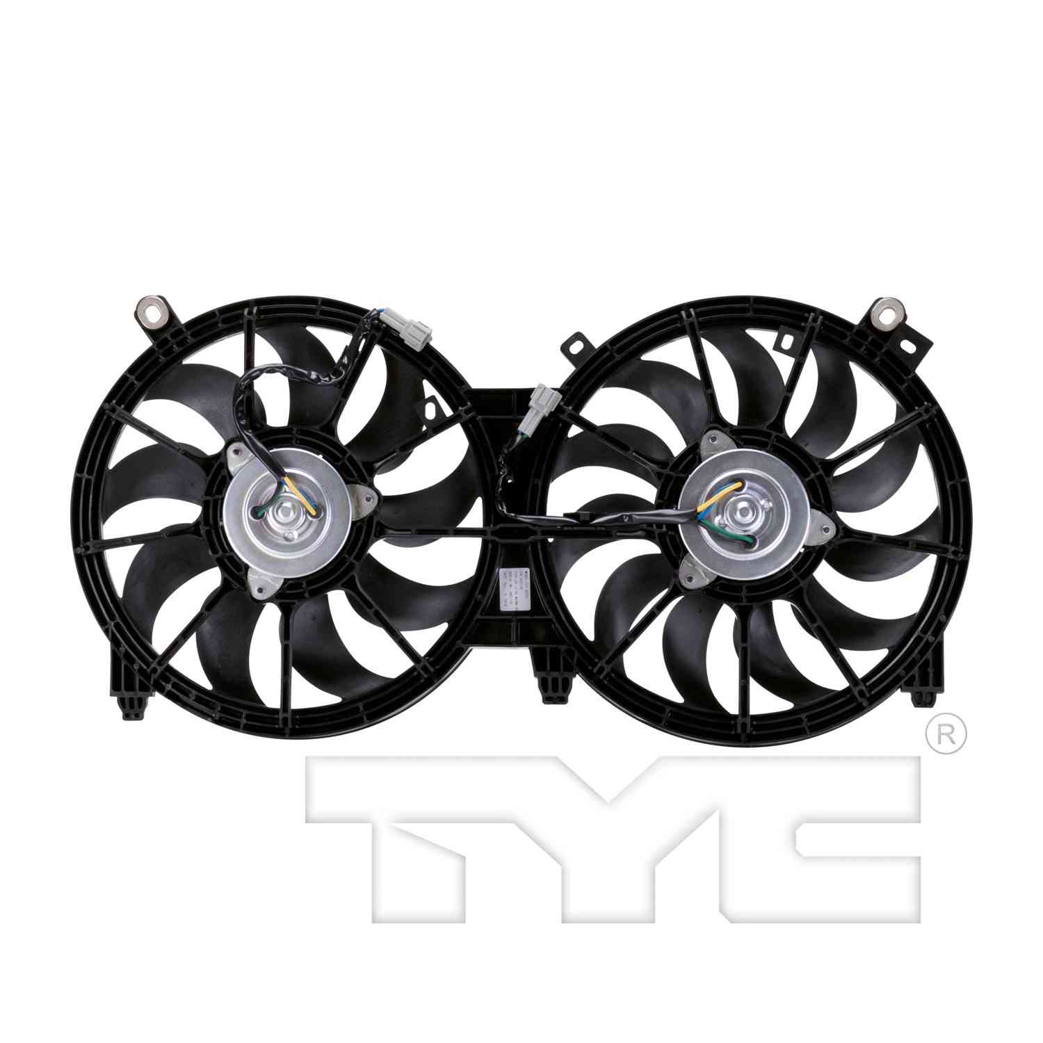 TYC Dual Radiator and Condenser Fan Assembly