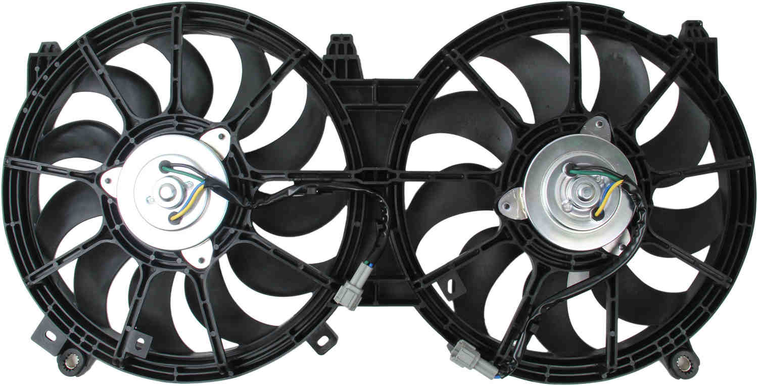 TYC Dual Radiator and Condenser Fan Assembly