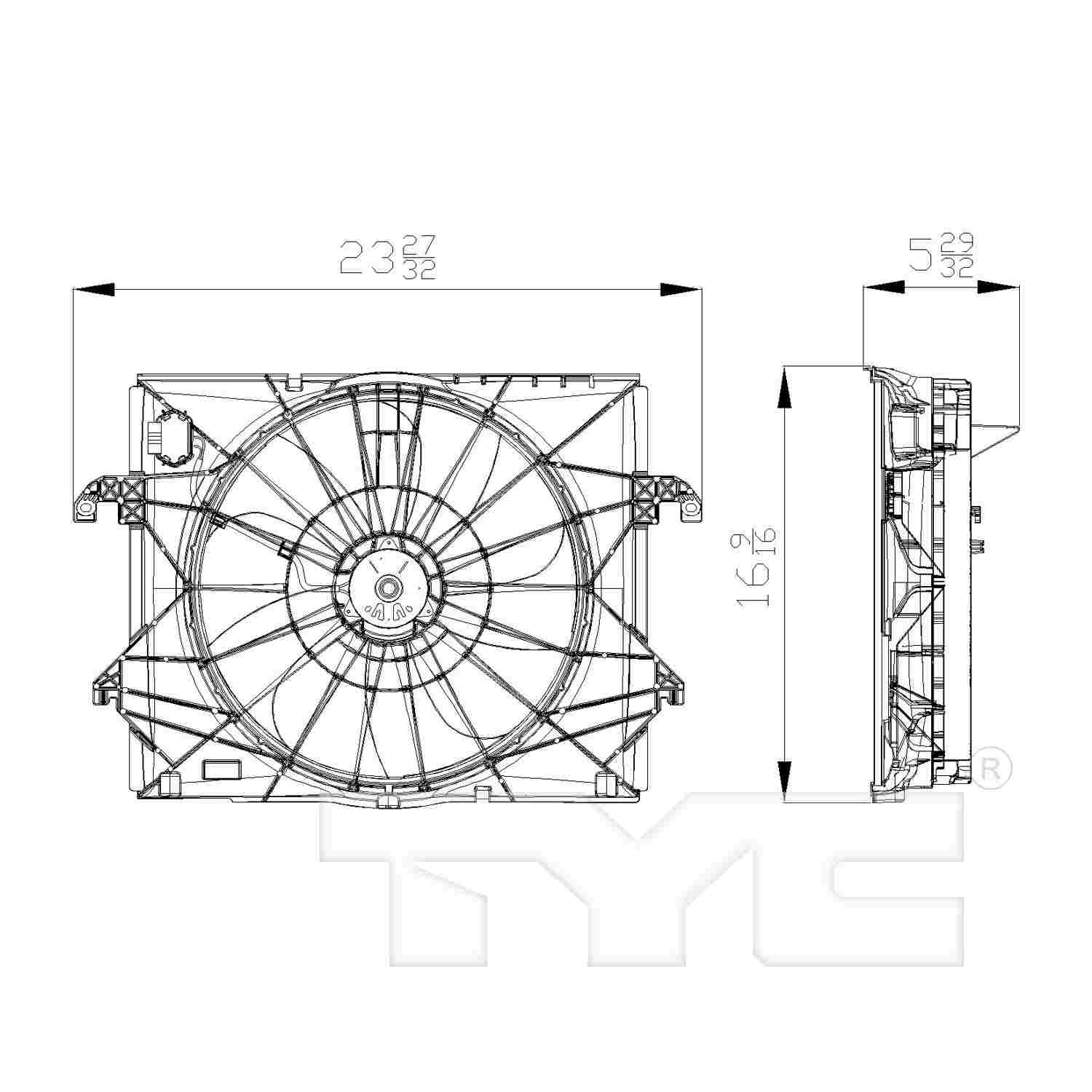 TYC Engine Cooling Fan Assembly 622320