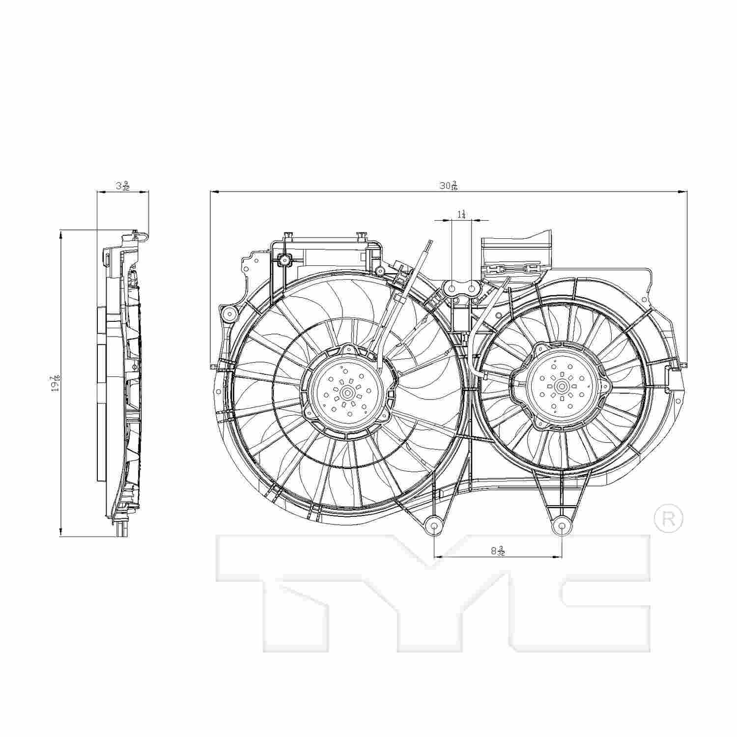 TYC Engine Cooling Fan Assembly