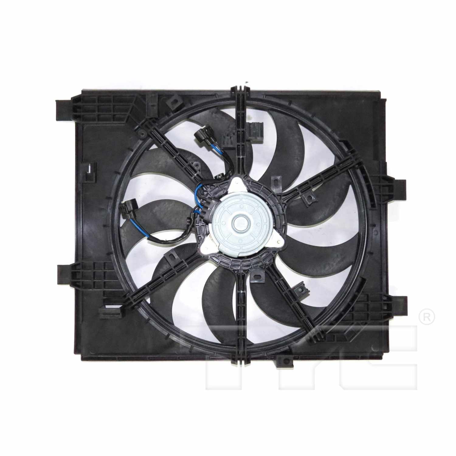 TYC Dual Radiator and Condenser Fan Assembly