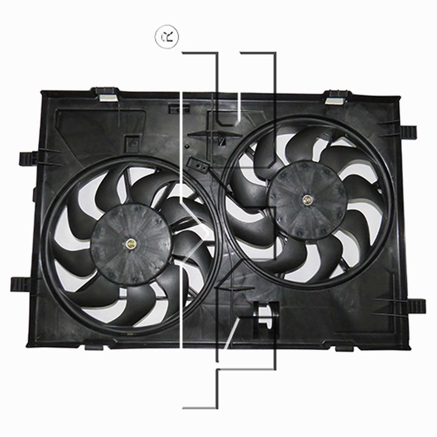 TYC Dual Radiator and Condenser Fan Assembly 623030