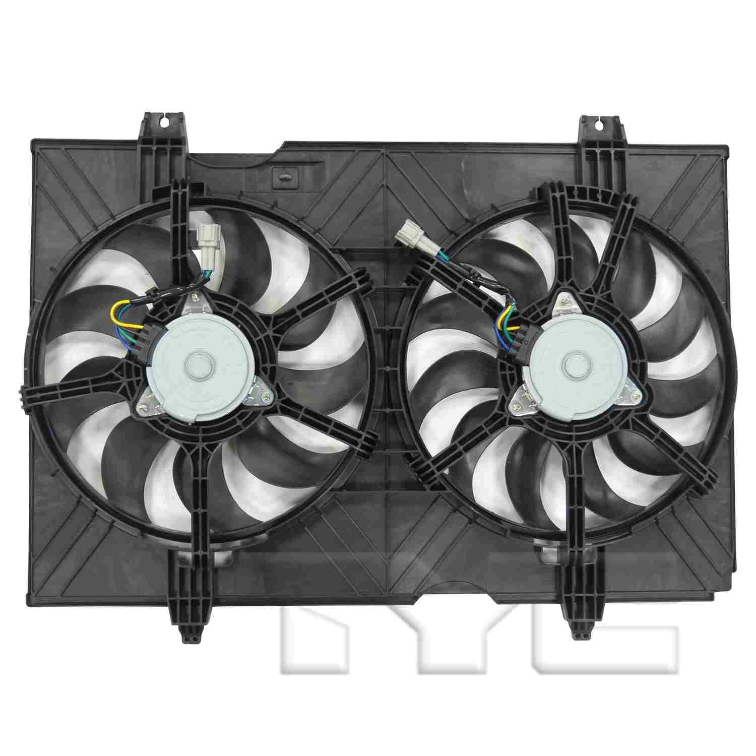 TYC Dual Radiator and Condenser Fan Assembly