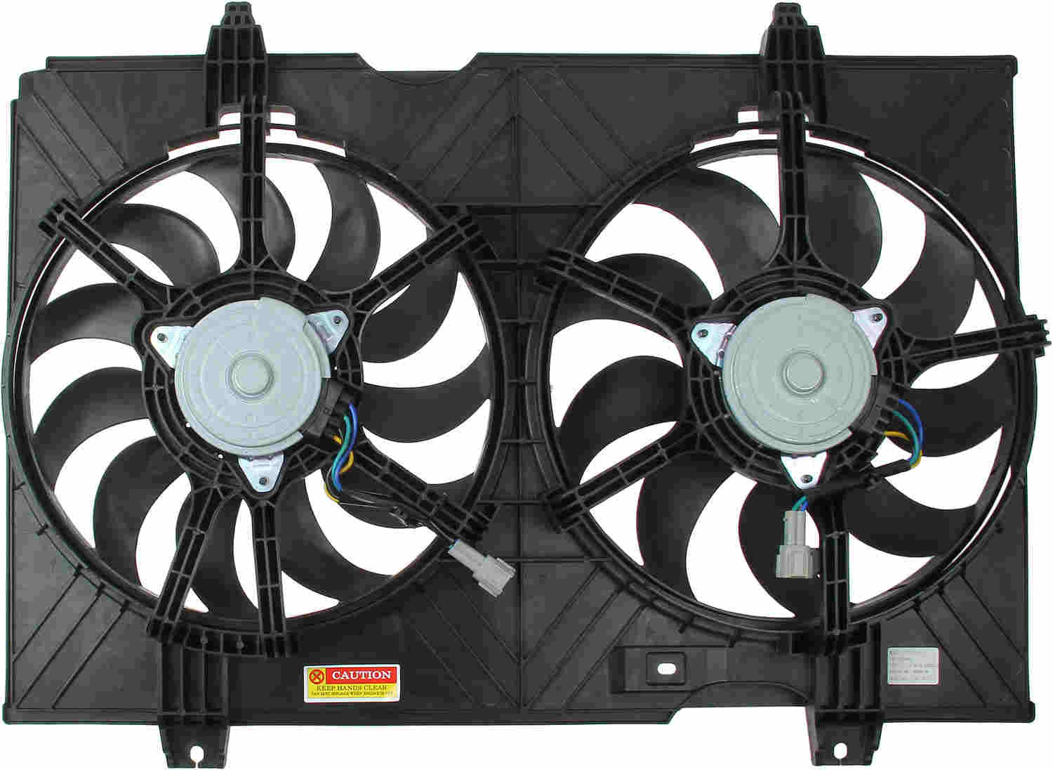 TYC Dual Radiator and Condenser Fan Assembly