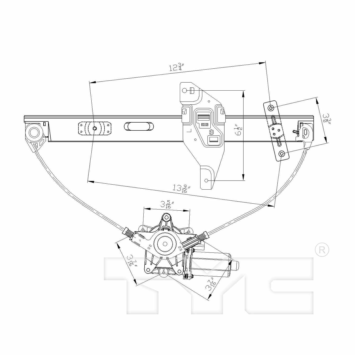 TYC Power Window Motor and Regulator Assembly 660200
