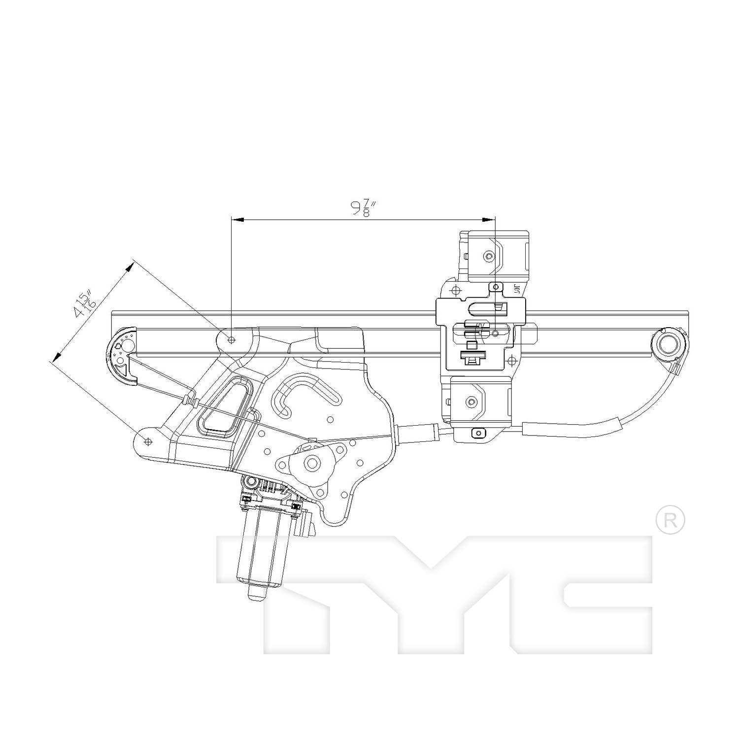 TYC Power Window Motor and Regulator Assembly 660253