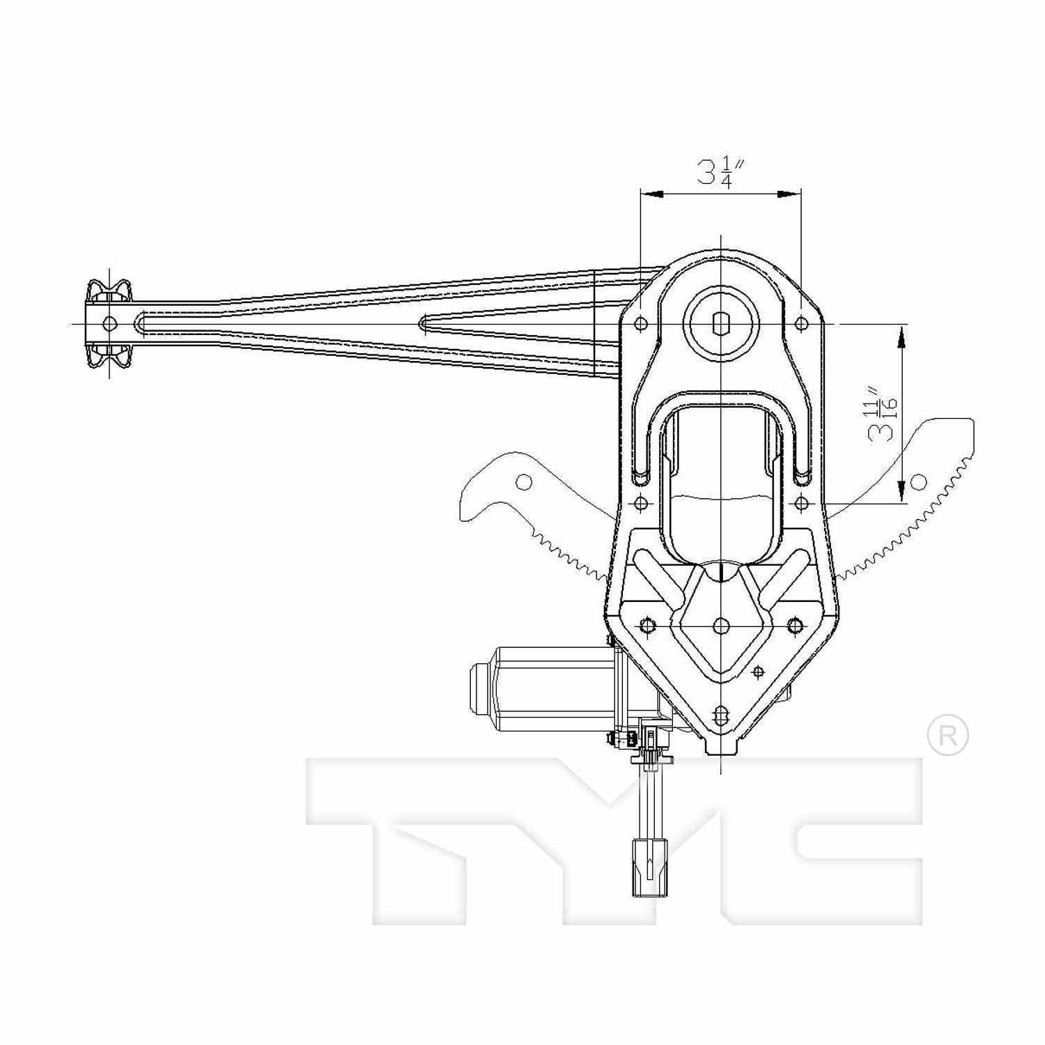 TYC Power Window Motor and Regulator Assembly 660258
