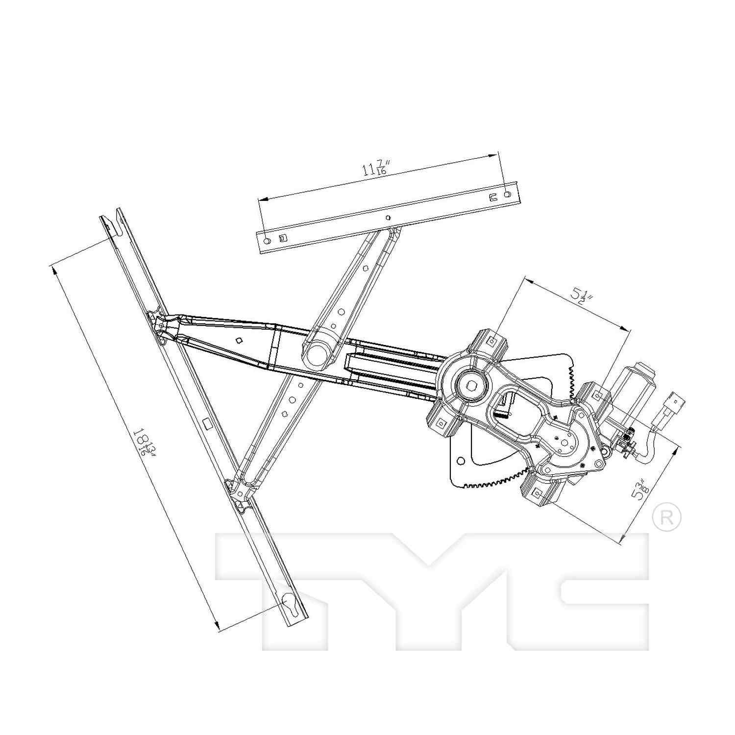 TYC Power Window Motor and Regulator Assembly 660261