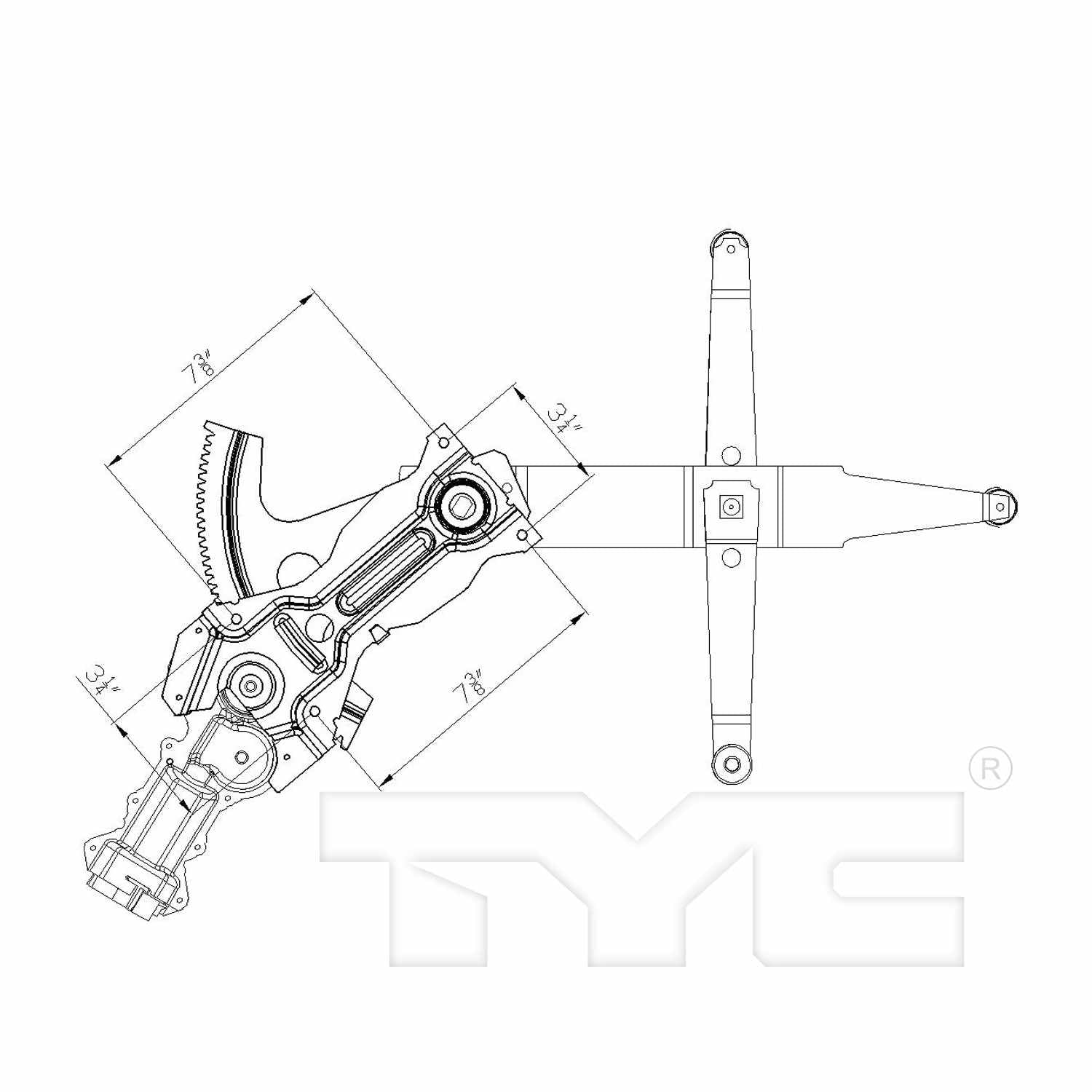 TYC Power Window Motor and Regulator Assembly 660288