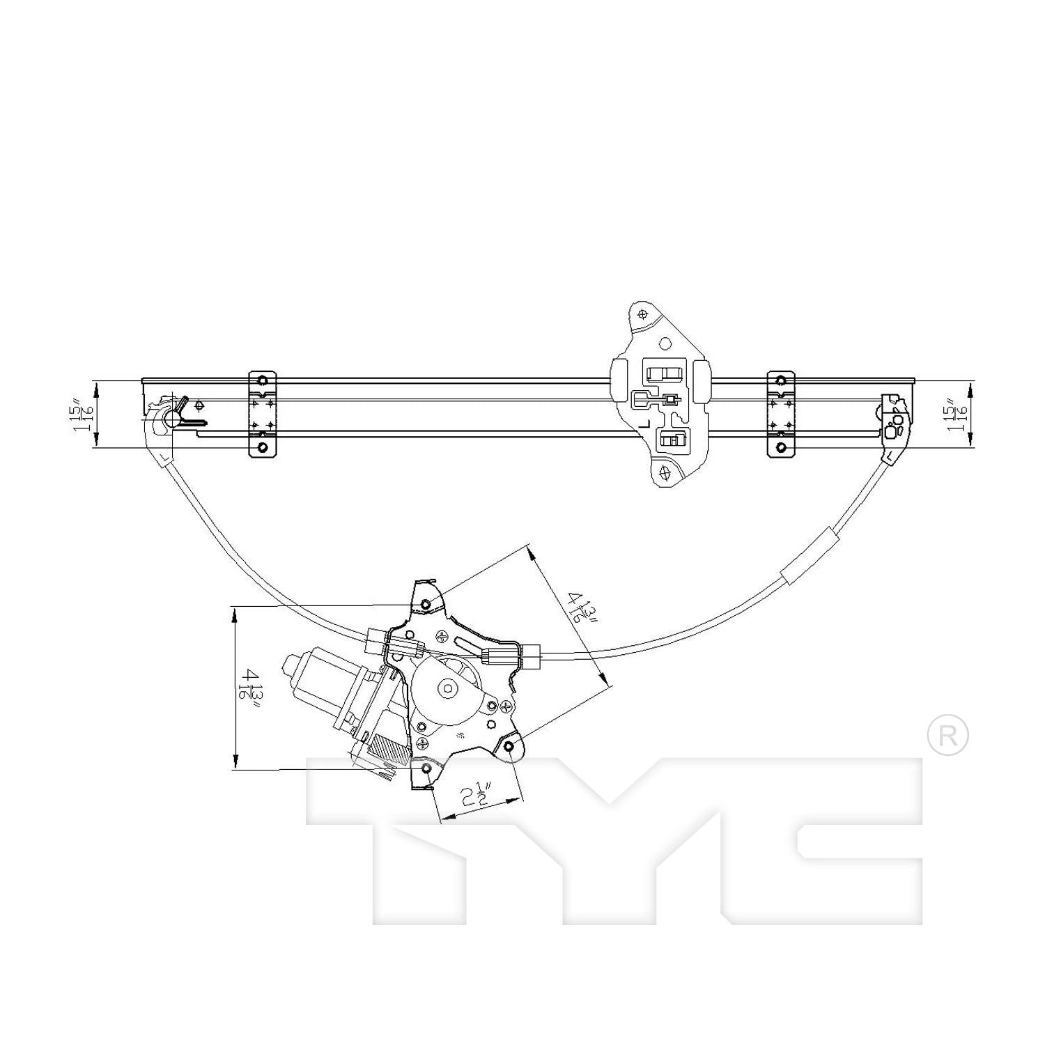 TYC Power Window Motor and Regulator Assembly 660316