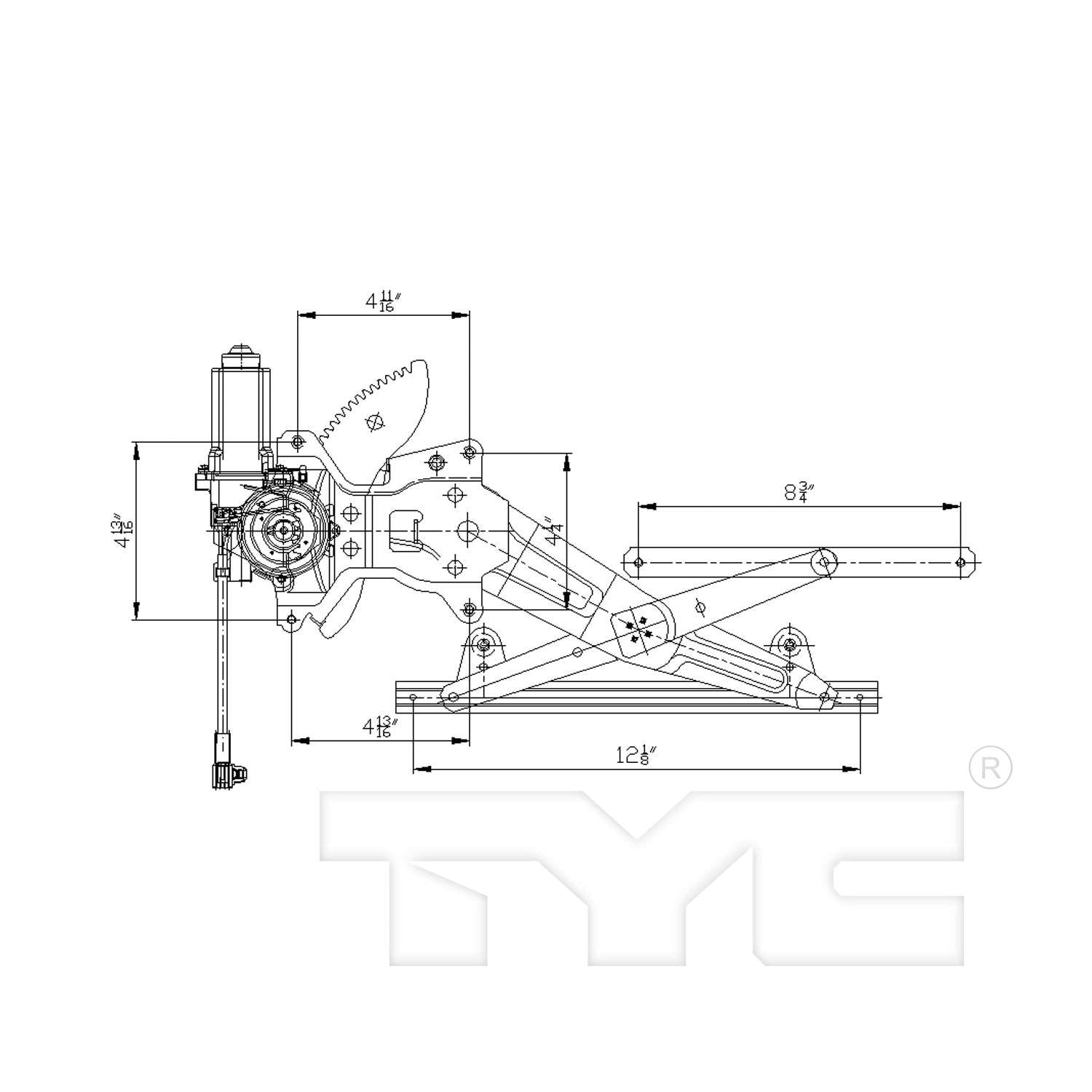 TYC Power Window Motor and Regulator Assembly 660391