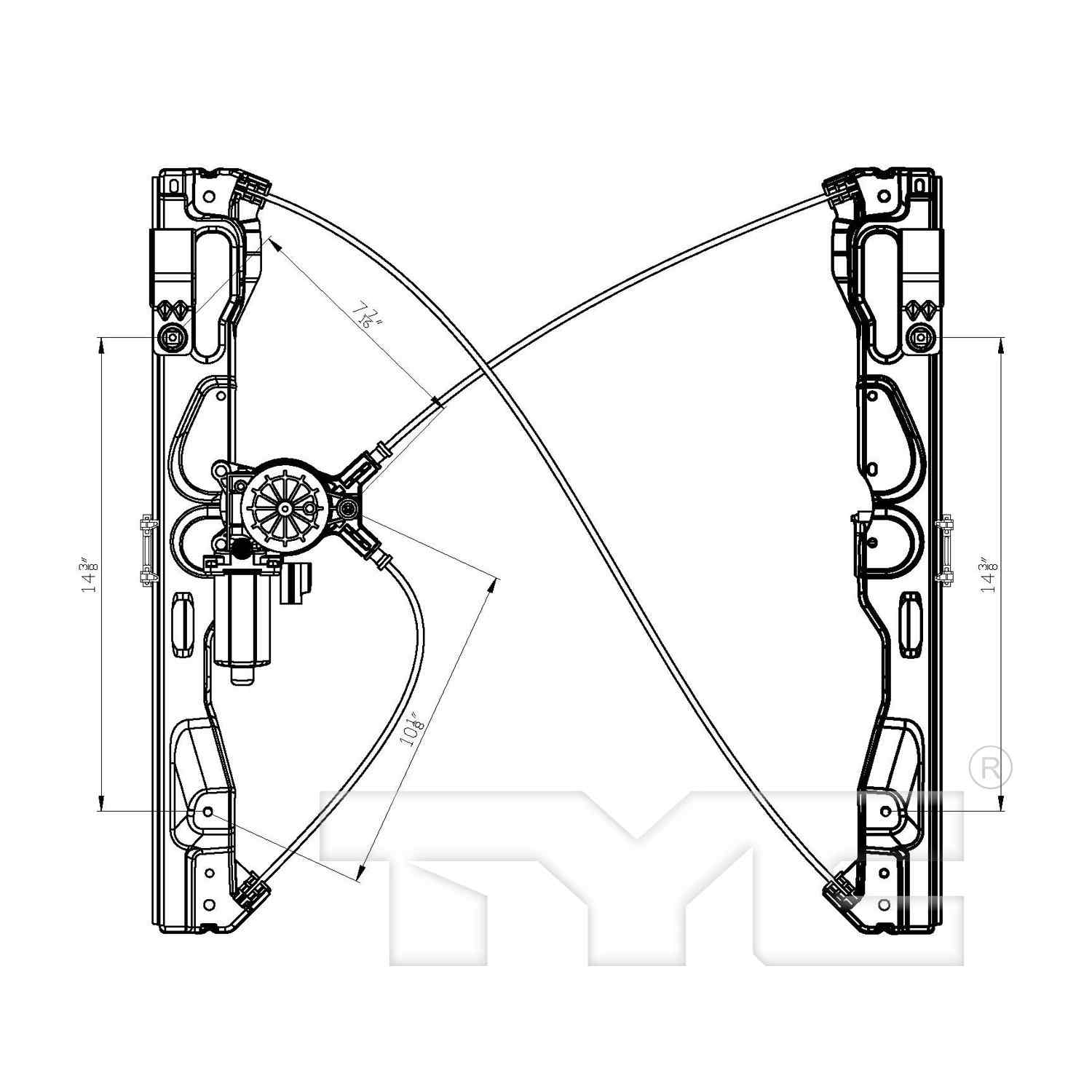 TYC Power Window Motor and Regulator Assembly 660399