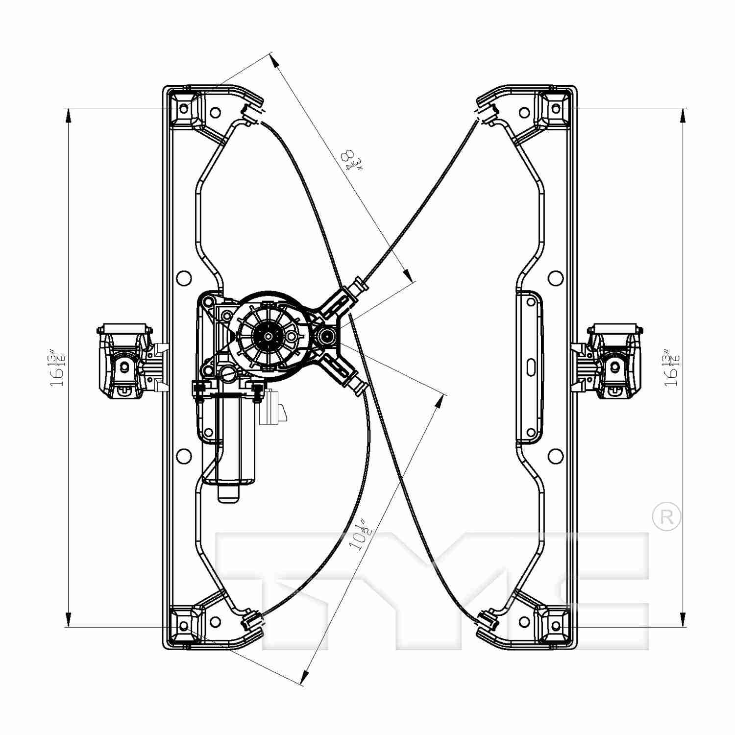 TYC Power Window Motor and Regulator Assembly 660417