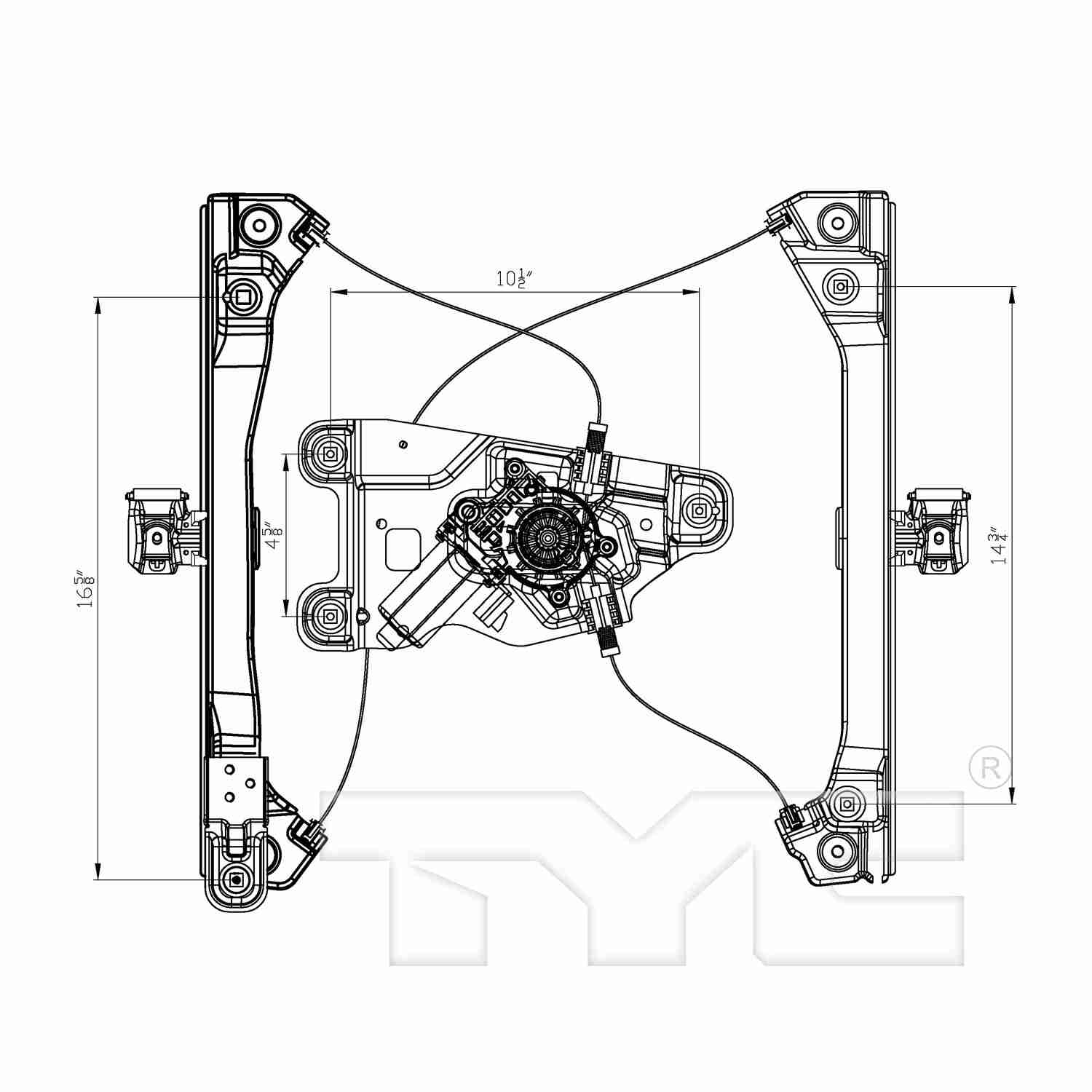 TYC Power Window Motor and Regulator Assembly 660446