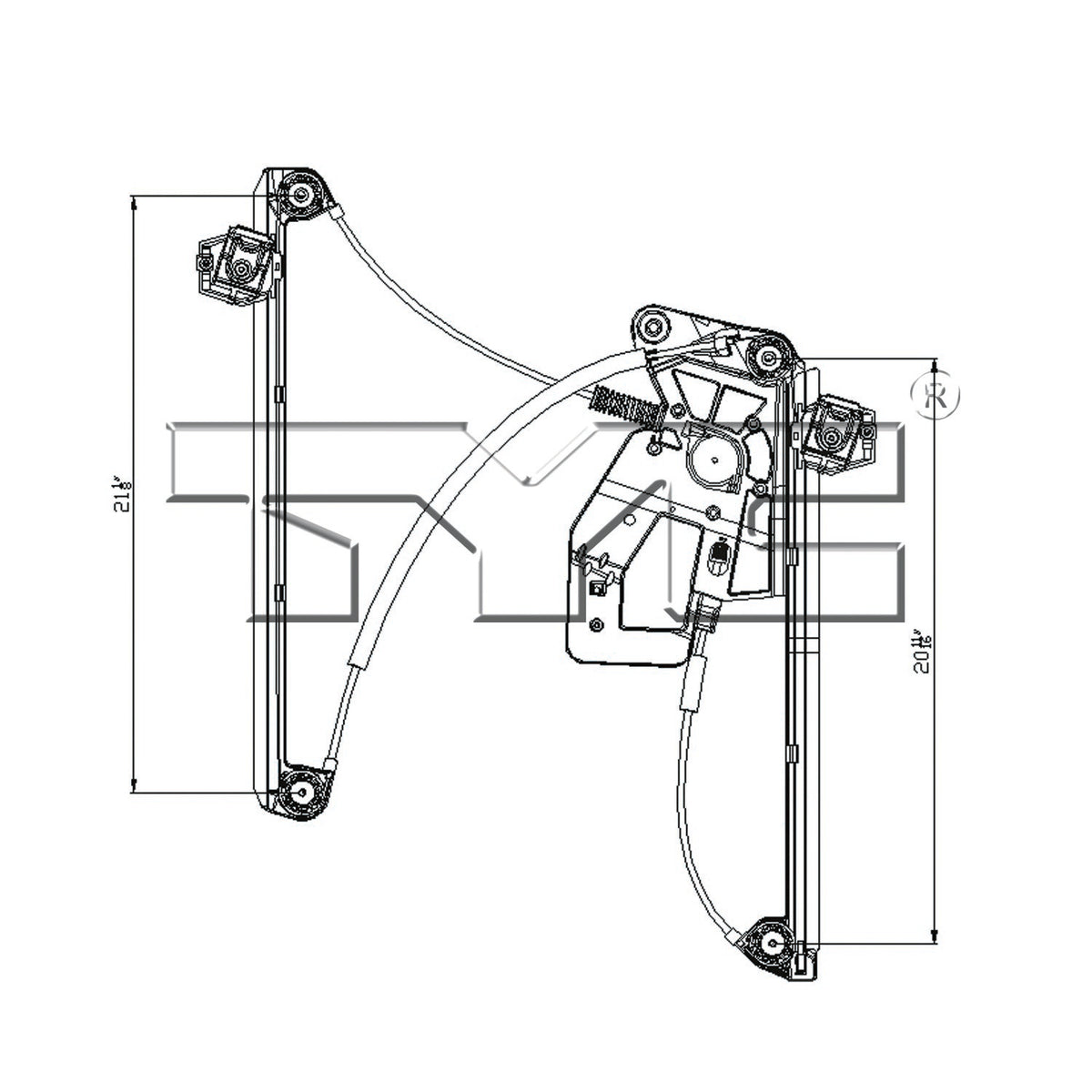 TYC Power Window Motor and Regulator Assembly 660500