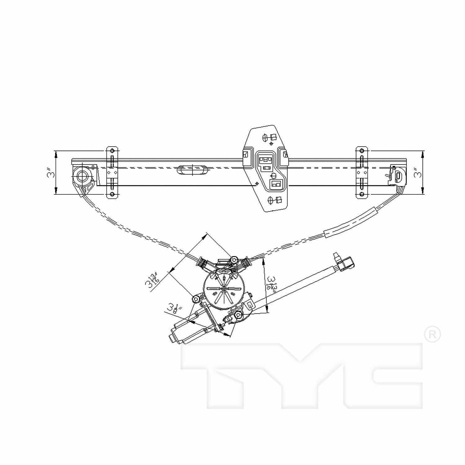 TYC Power Window Motor and Regulator Assembly 660501